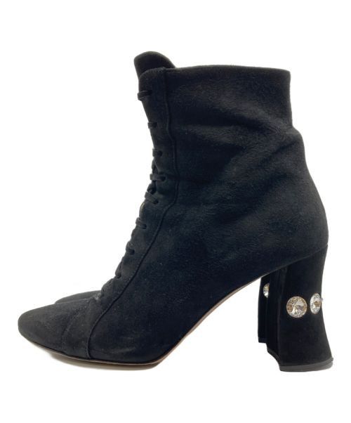 Miu Miu MIU MIU Lace Up Suede Boots Black 23cm Size US 6 / IT 36 - 2 Thumbnail