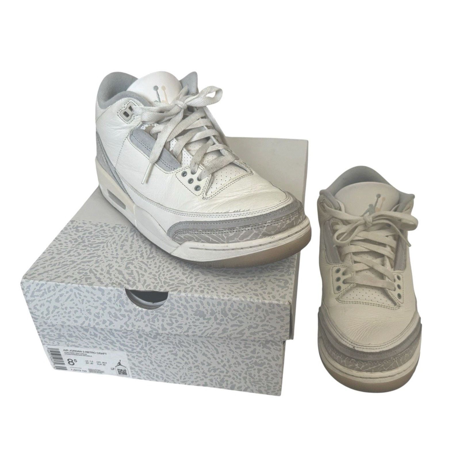 Nike NIKE AIR JORDAN 3 Retro Craft Ivory Shoes LIMITED EDITION Size US 8.5 / EU 41-42 - 3 Thumbnail