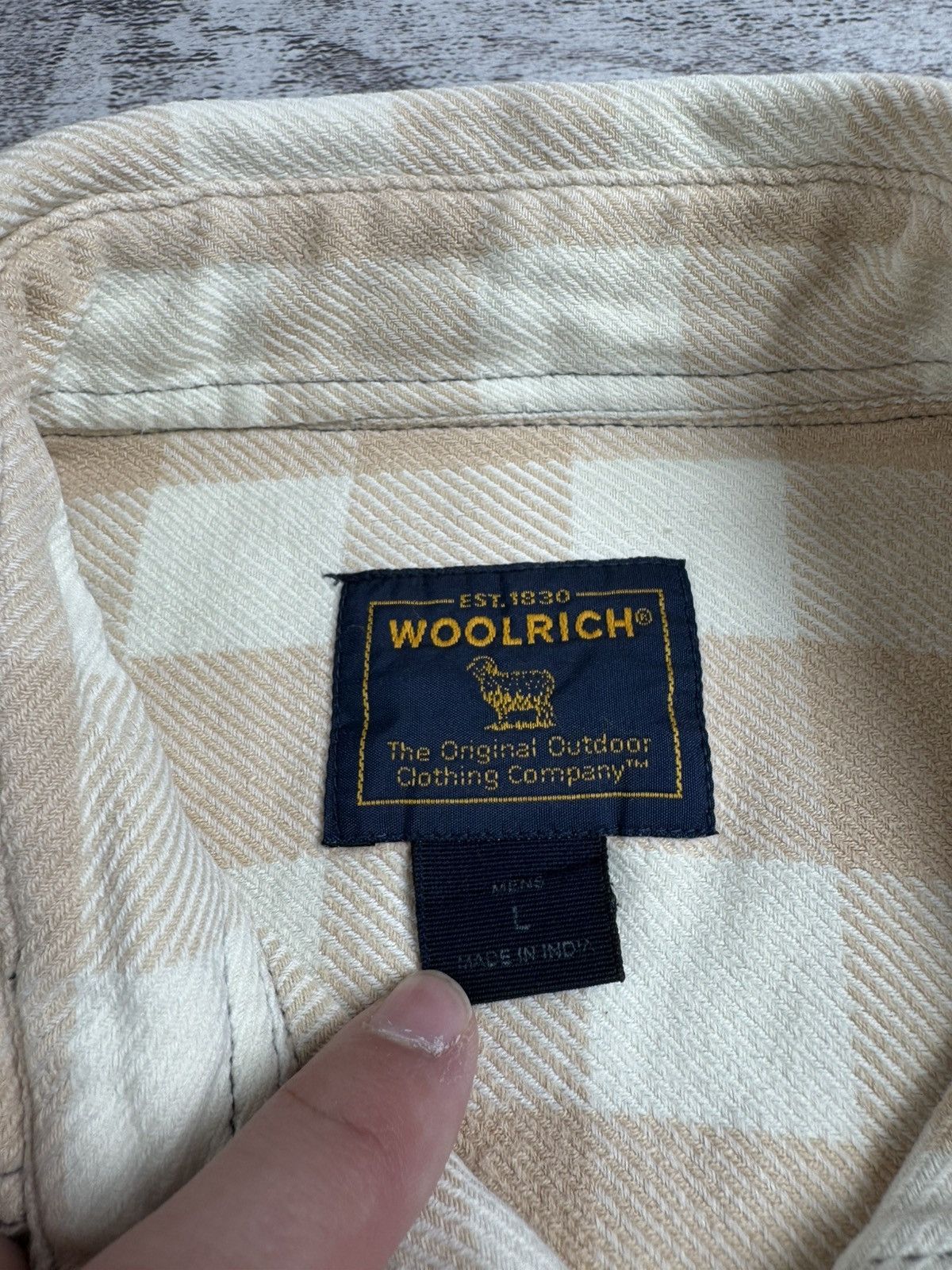 Woolrich Woolen Mills Woolrich Western Check Men’s Large Flannel Plaid Cotton Button Rap Jacket Shirt Size US L / EU 52-54 / 3 - 9 Thumbnail