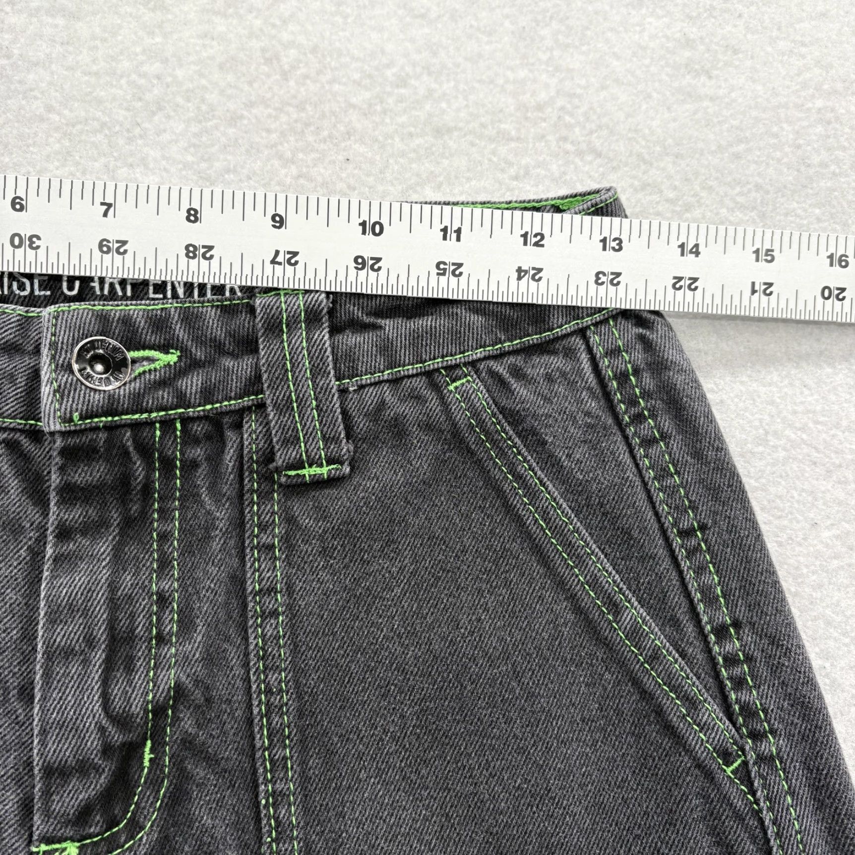 Hot Topic VINTAGE Hot Topic Denim Jeans Womens 1 Black Hi Rise Carpenter Cargo Utility Grunge Y2K Mens? Size 25" / US 0 / IT 36 - 6 Thumbnail