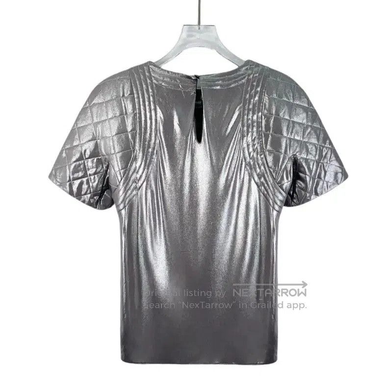 Chanel Chanel Silver Short-Sleeve Women's T-Shirt . Size XXS / US 00 / IT 34 - 2 Thumbnail