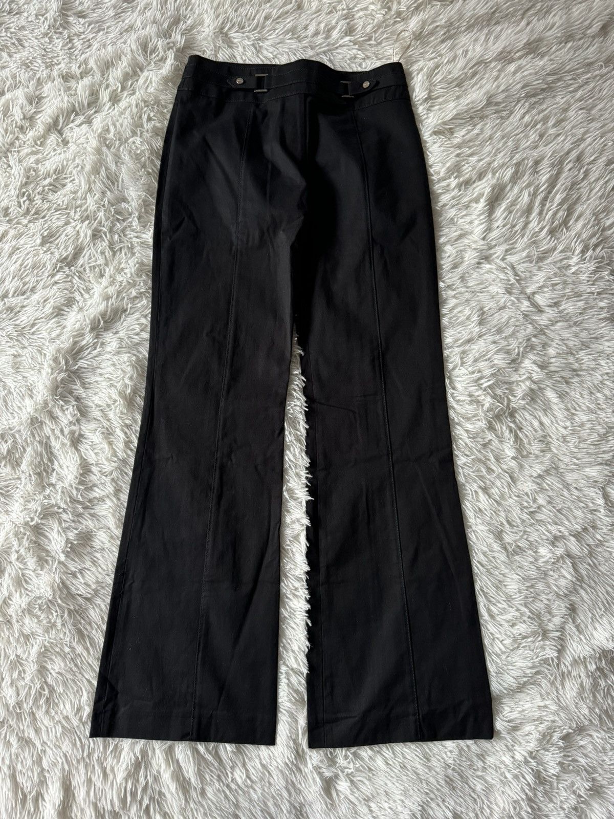 Japanese Brand × Karen Millen Crazy Karen Millen Wide Flare Bootcut Black Goth Pants Size 28" / US 6 / IT 42 - 1 Thumbnail