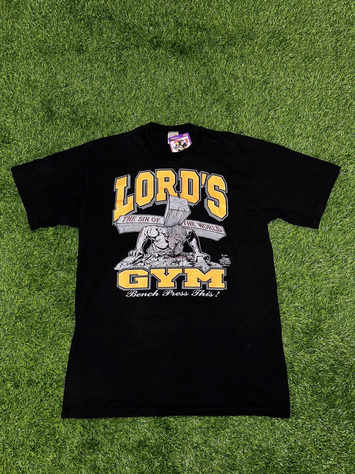 image of Vintage Lords Gym Tee Shirt Size XL in Black, Men's