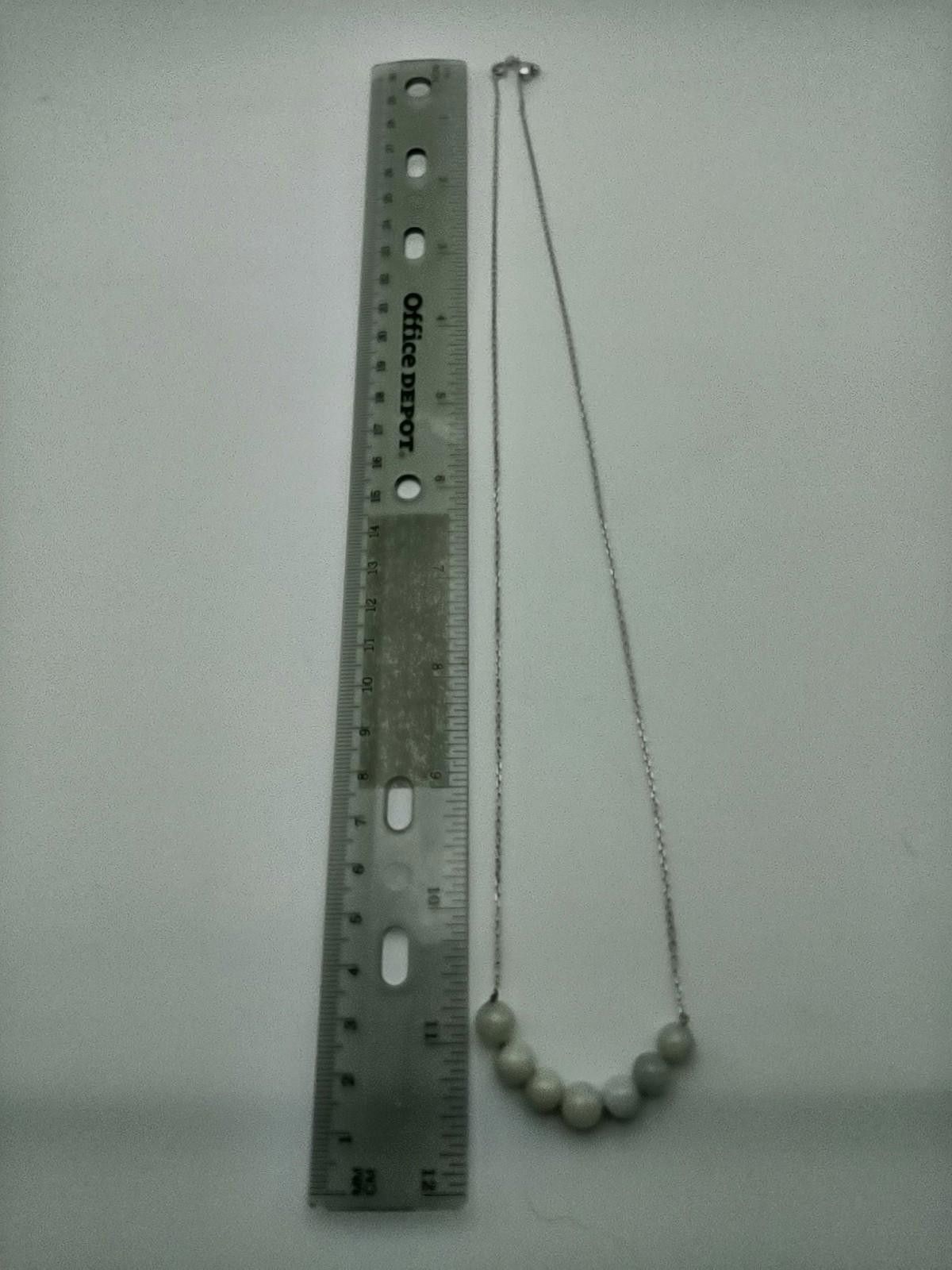 The Unbranded Brand 925 Sterling Green Jade Bead Necklace 23in Size ONE SIZE - 2 Thumbnail