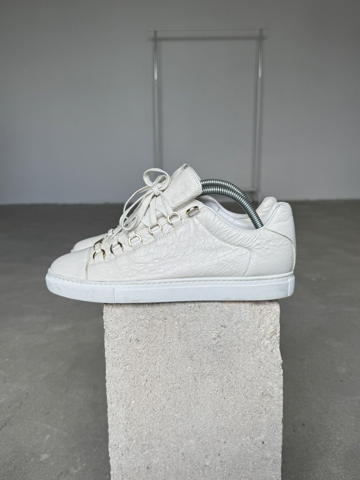 Balenciaga Balenciaga Arena Low Top Leather Sneakers Size US 7 / EU 40 - 8 Thumbnail