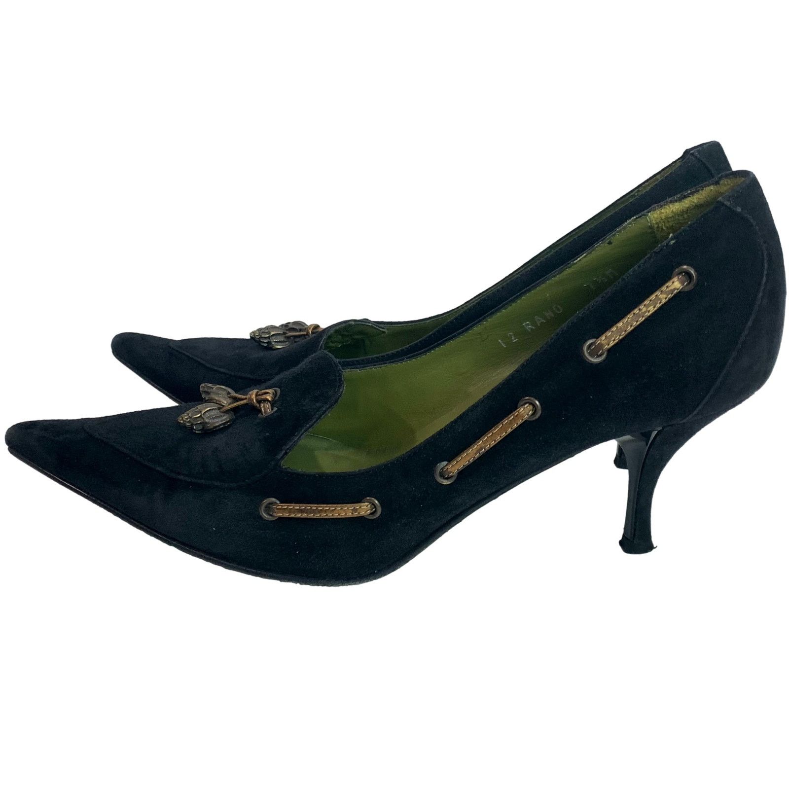 Donald Pliner Donald J Pliner Couture Black Kid Suede Pointy Toe Pumps 7.5 Size US 7.5 / IT 37.5 - 6 Thumbnail