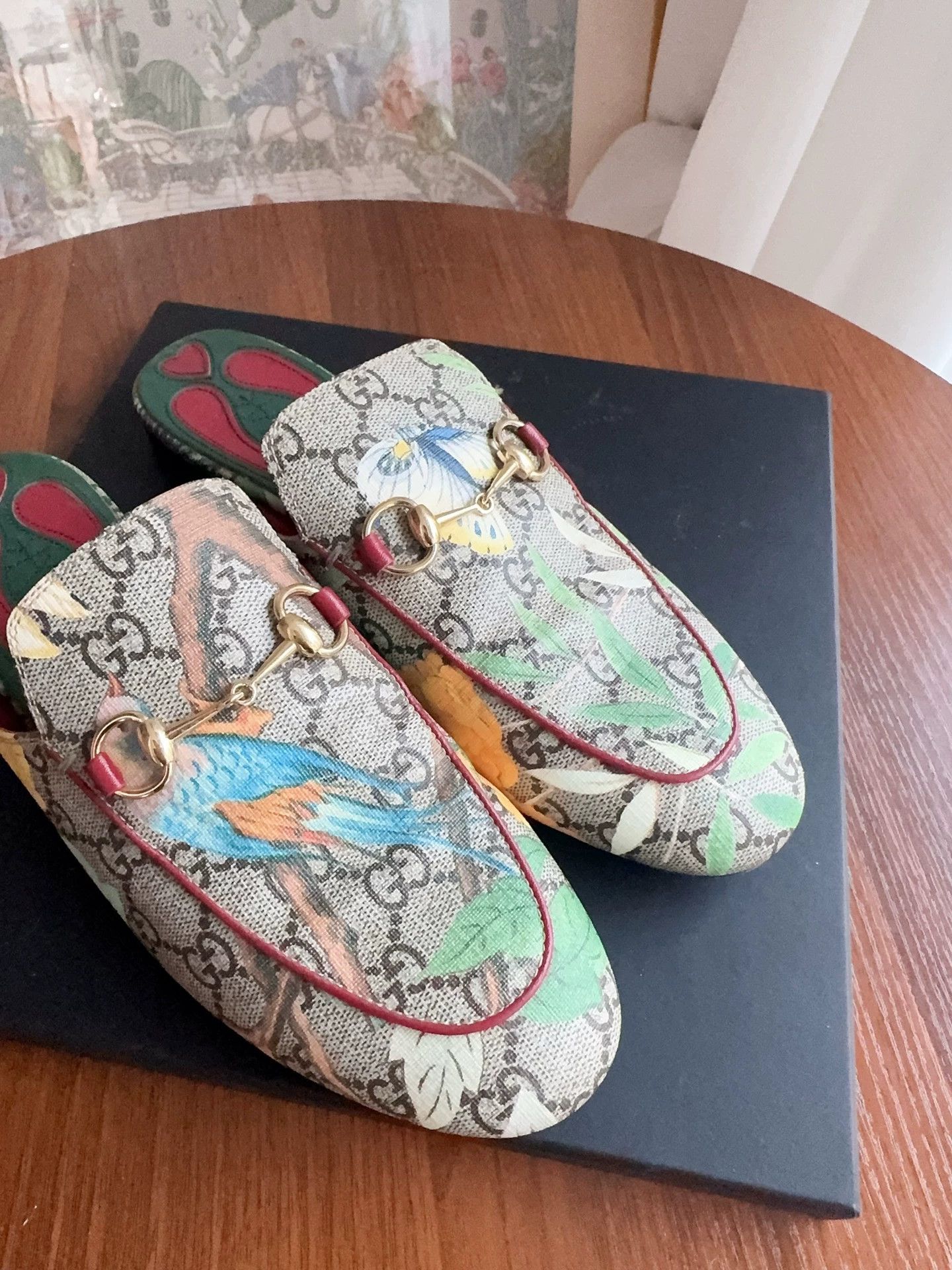 Gucci Gucci Floral Horsebit Slippers 38 9/10 Size US 7 / IT 37 - 4 Thumbnail