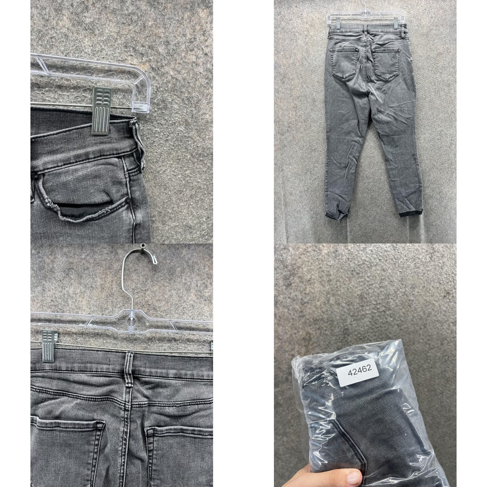 Pacsun VINTAGE PacSun Super High Rise Jegging Jeans Womens 28 Gray Distressed Denim Pants Size 28" / US 6 / IT 42 - 8 Thumbnail