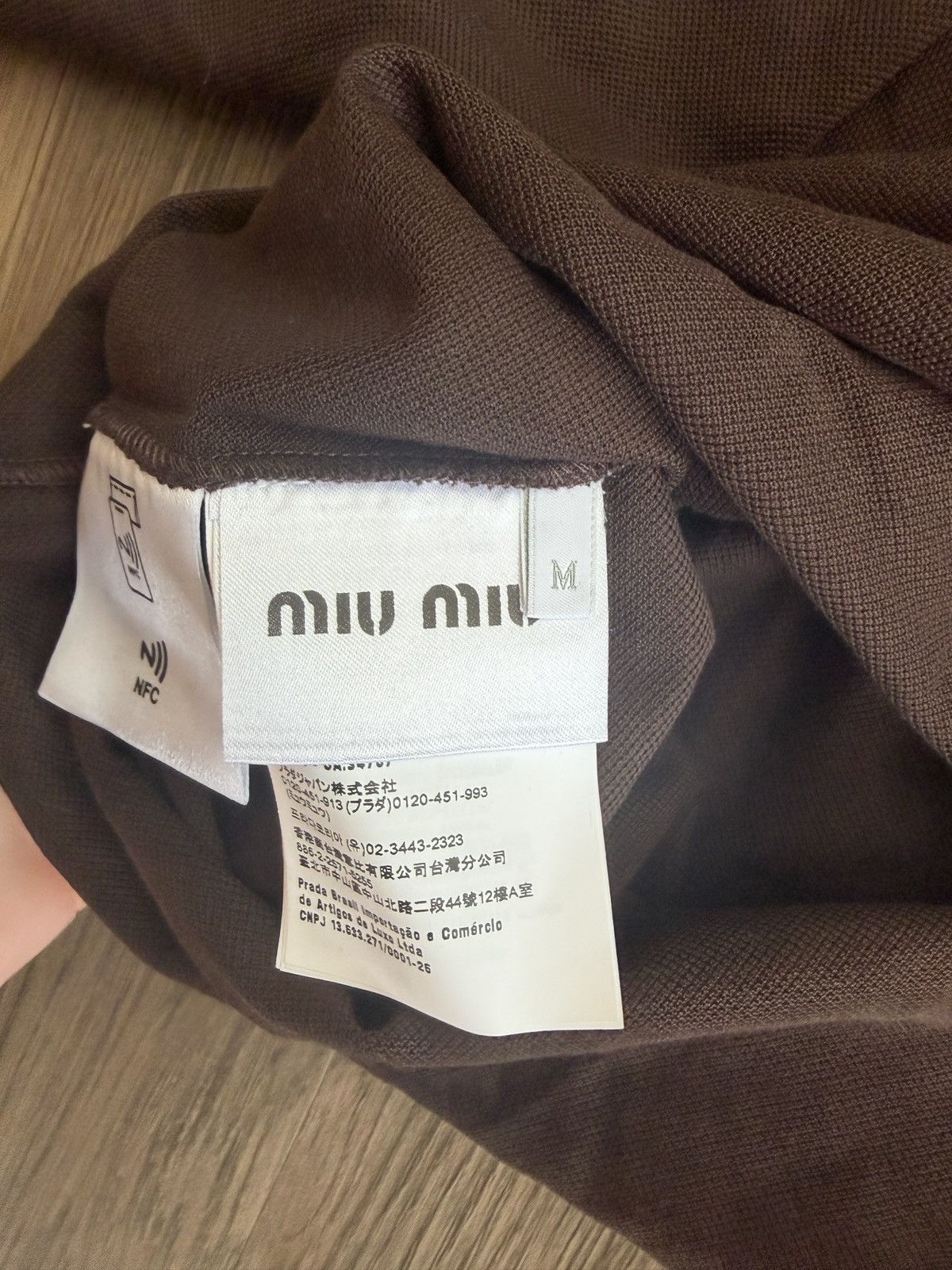 Miu Miu Miu Miu Brown Polo Size US M / EU 48-50 / 2 - 2 Thumbnail