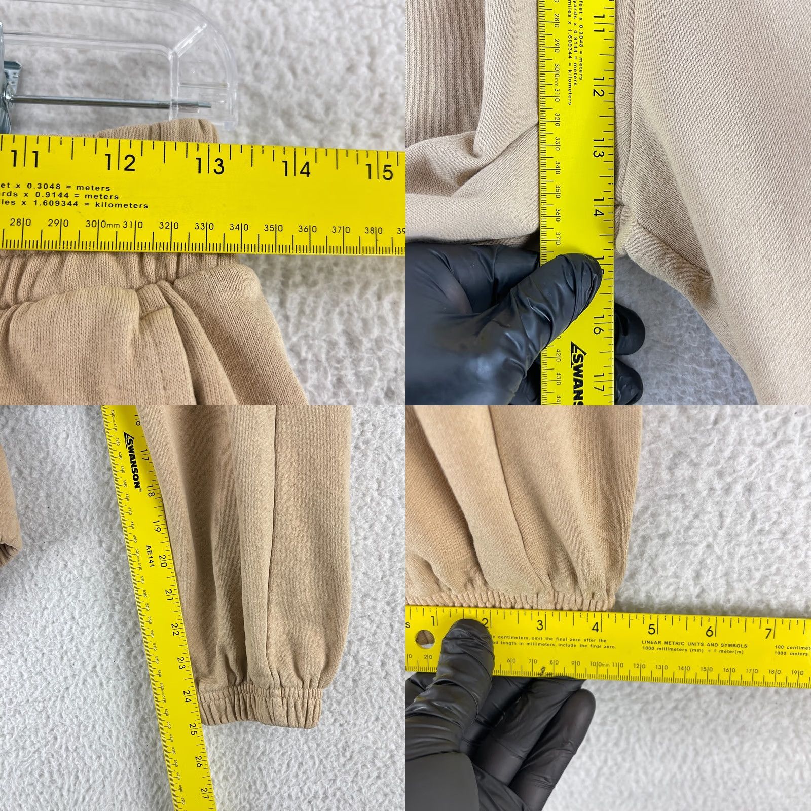 Vintage WeWoreWhat Jogger Sweat Pants Womens Medium Beige Pull On High-Rise Size 32" / US 10 / IT 46 - 8 Thumbnail