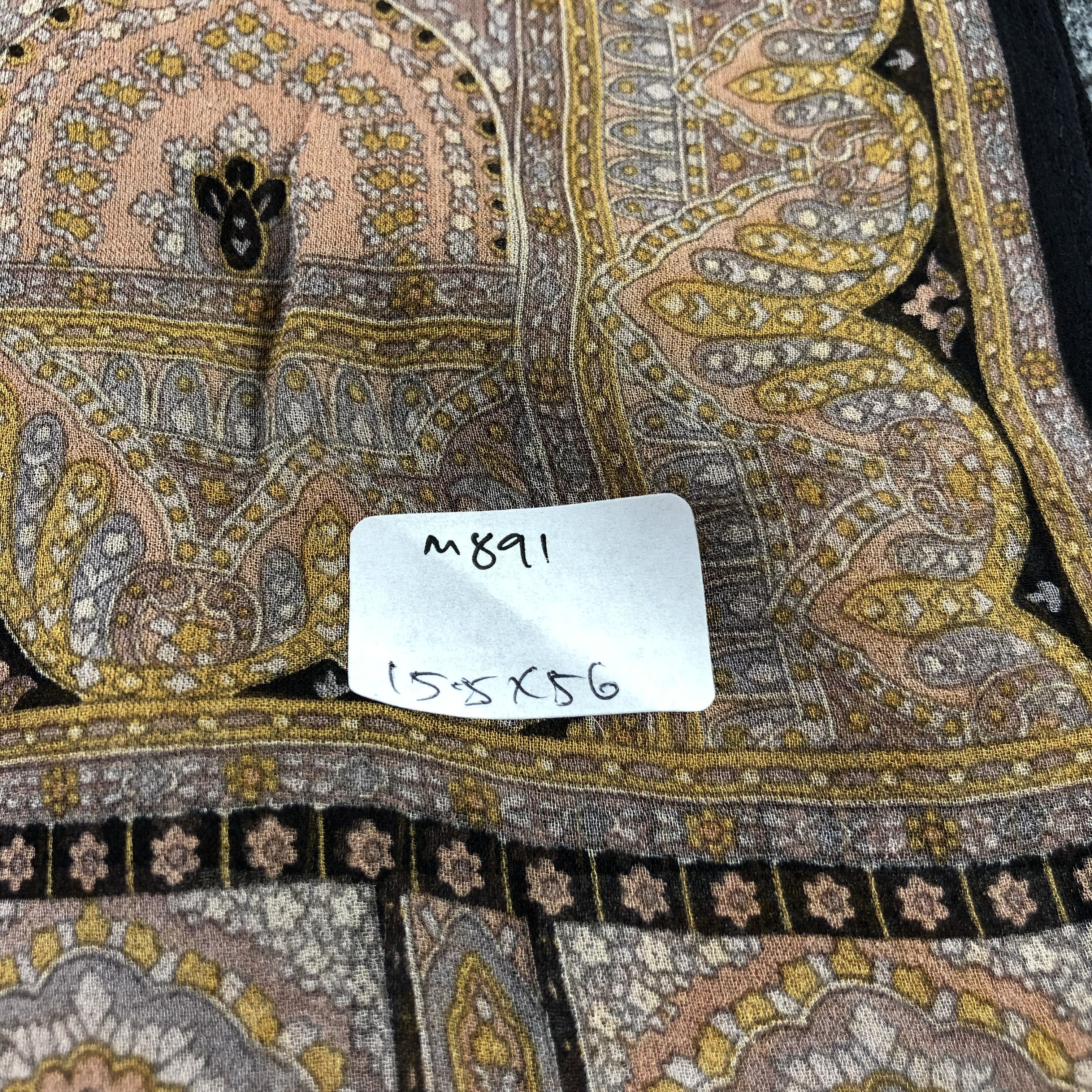 Vintage Top Kapi Luxury Silk Stole Silk Scarf M891 Size ONE SIZE - 7 Thumbnail