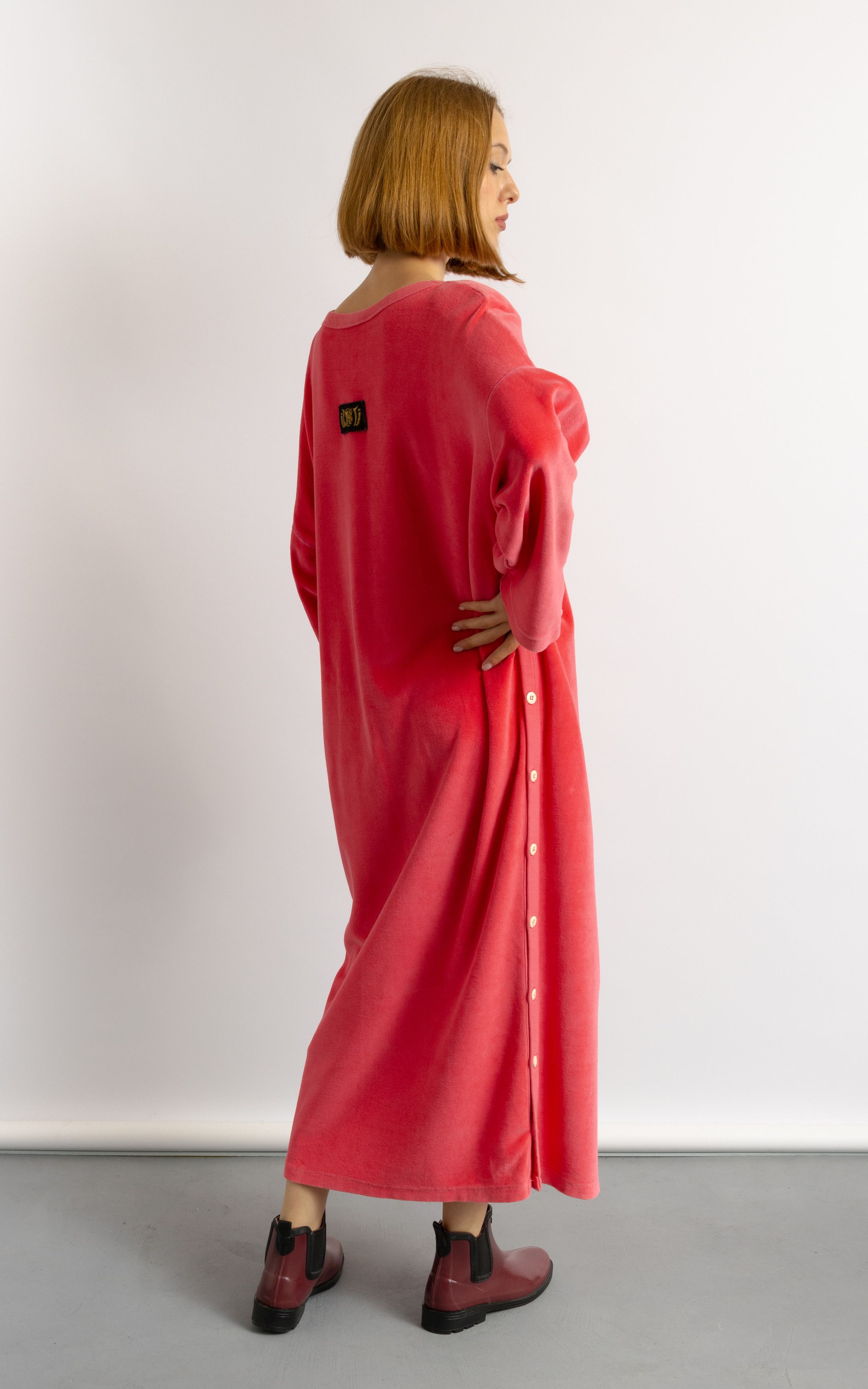 Sonia Rykiel Sonia Rykiel Paris Pink Velvet Long Maxi Dress 6024 Size M / US 6-8 / IT 42-44 - 5 Thumbnail