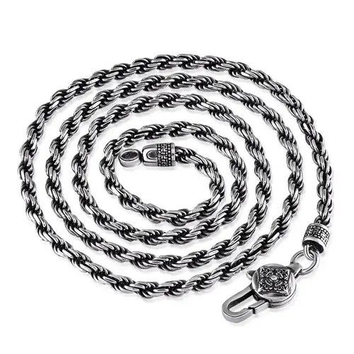 Other 4mm Round Men's Hemp Rope Necklace Size ONE SIZE - 2 Thumbnail
