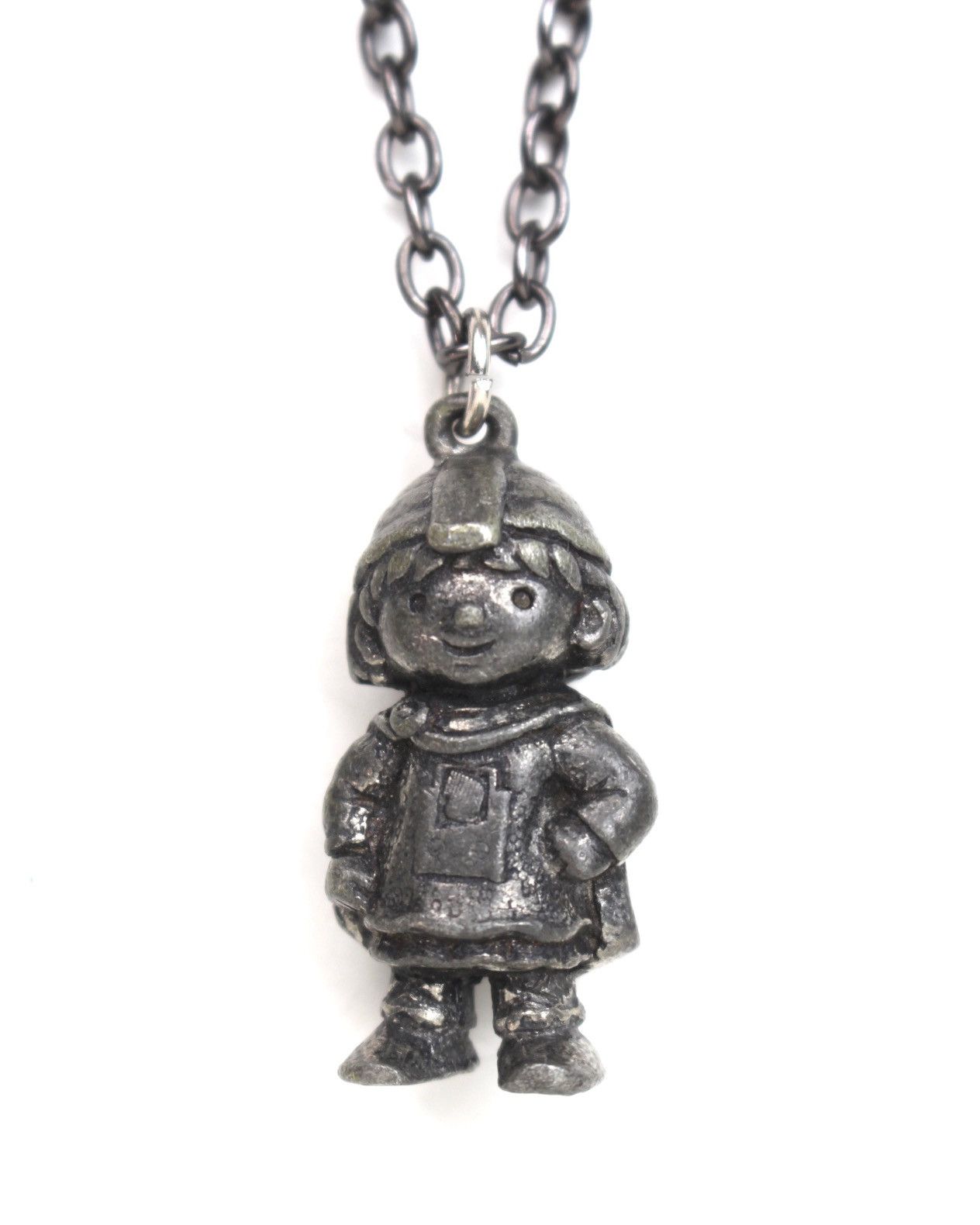 Vintage 2000S JAPANESE MADE PEWTER LITTLE GIRL FIGURINE NECKLACE Size ONE SIZE - 1 Thumbnail