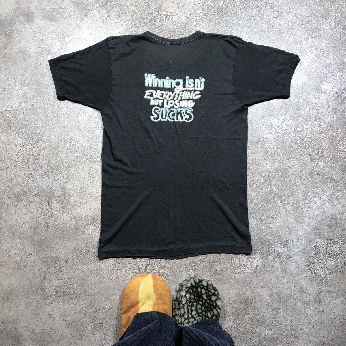 Vintage Vintage 90s Graphic Tee Winning Isnt Everything Grunge L Size US L / EU 52-54 / 3 - 1 Thumbnail