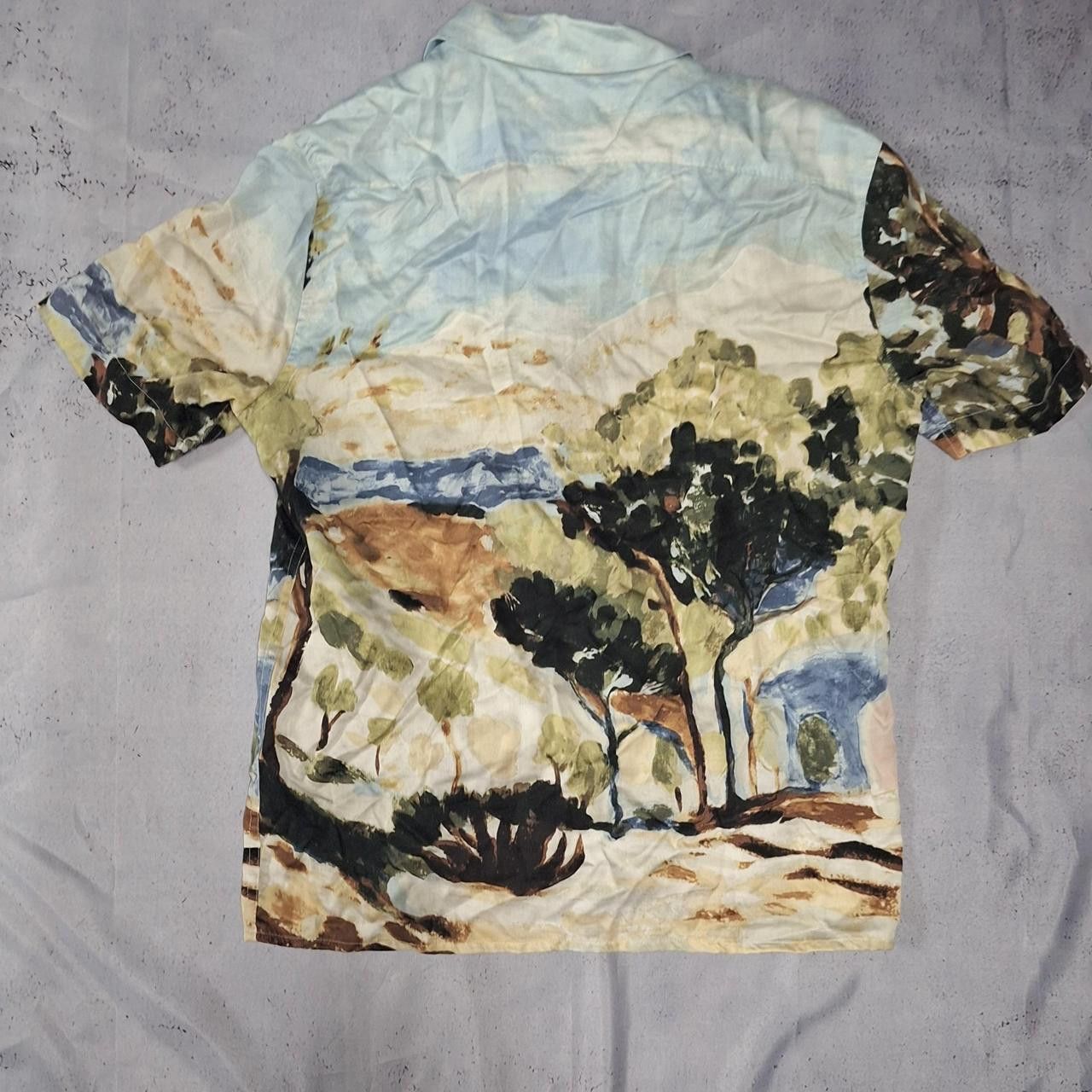 H&M H&M blue and green short sleeve button up shirt #summer Size US M / EU 48-50 / 2 - 4 Thumbnail