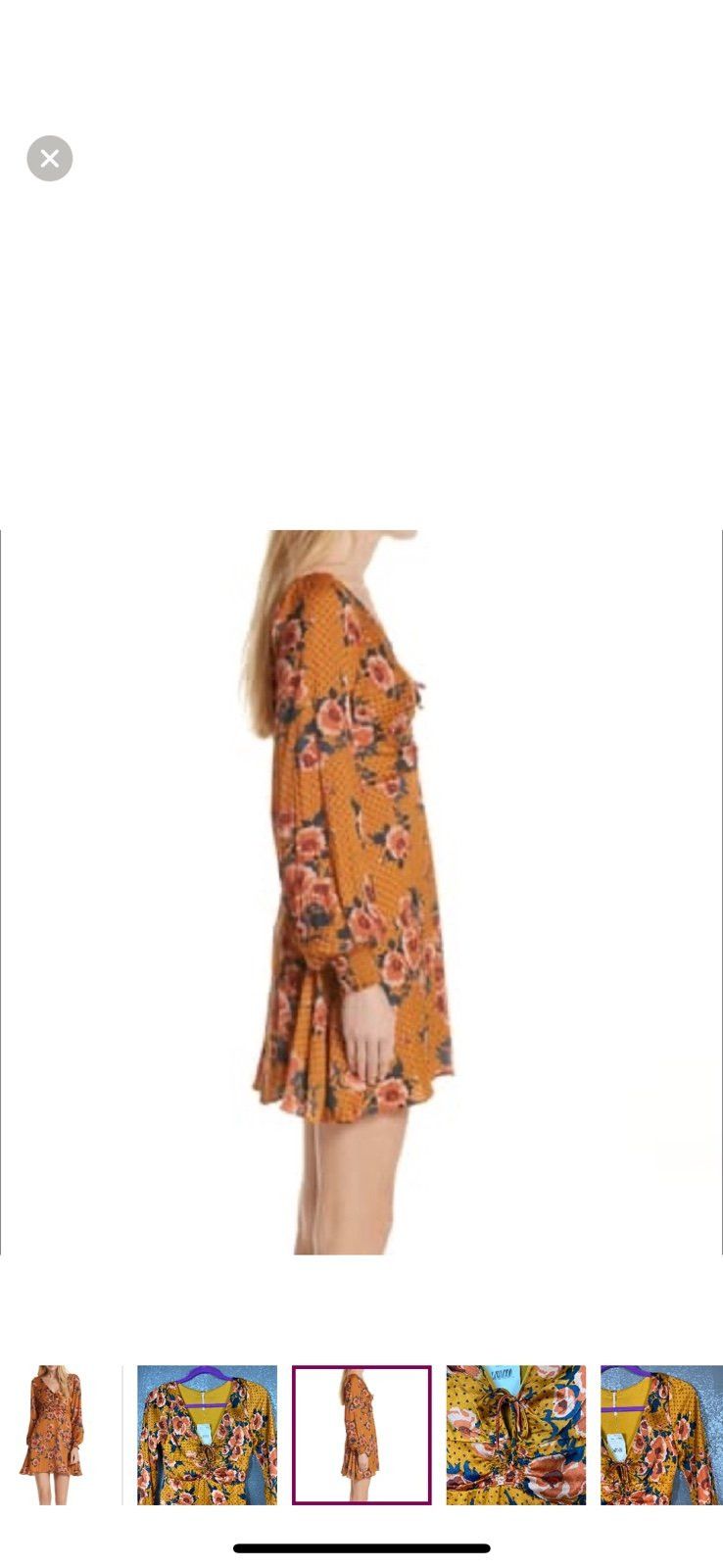 Free People Free People Morning Light floral Mini Dress Size XS / US 0-2 / IT 36-38 - 5 Thumbnail
