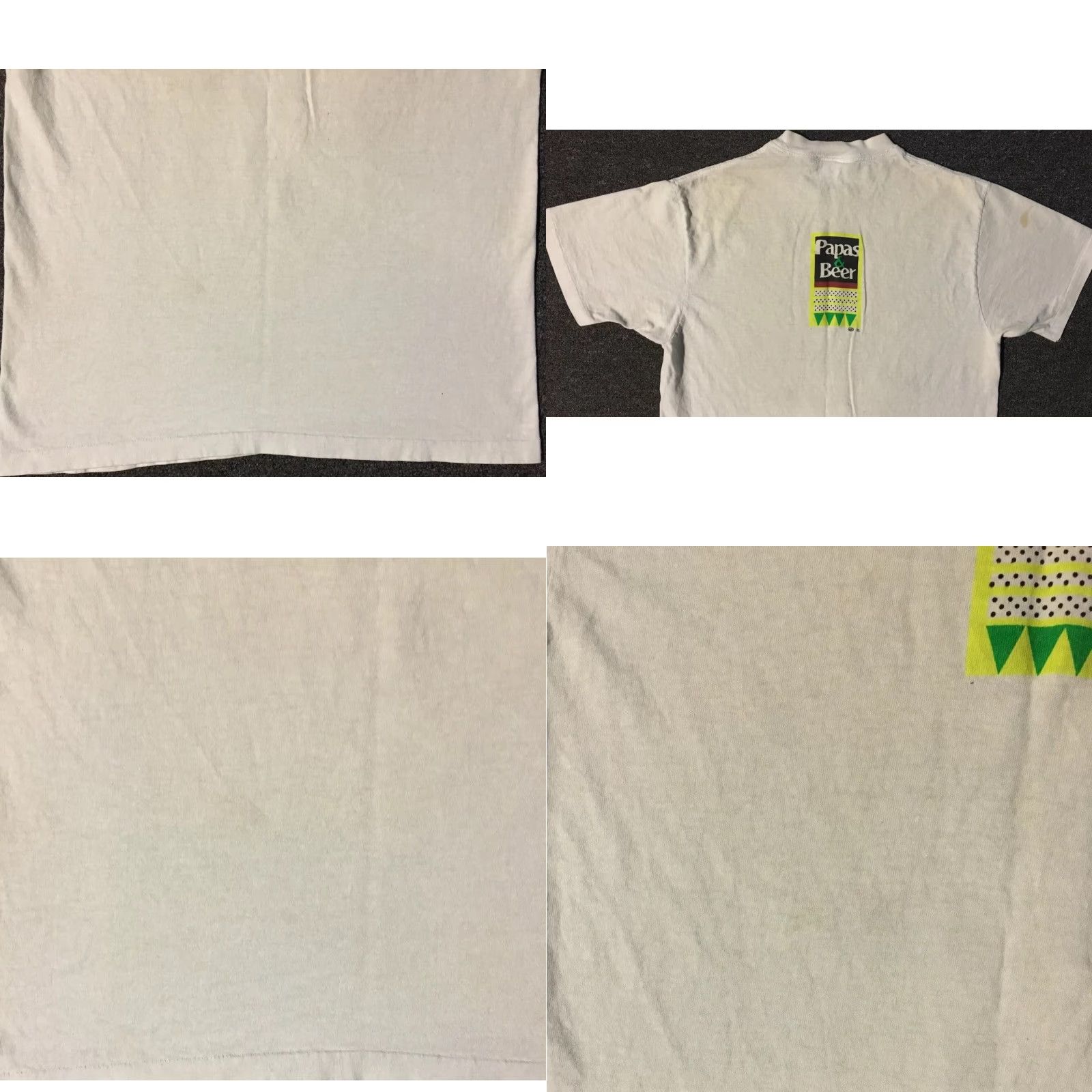 Vintage VINTAGE Papas & Beer Shirt M White Bar Beach Grunge 90s Single Stitch Mens USA Distressed Surf Funny 80s Size US M / EU 48-50 / 2 - 9 Thumbnail