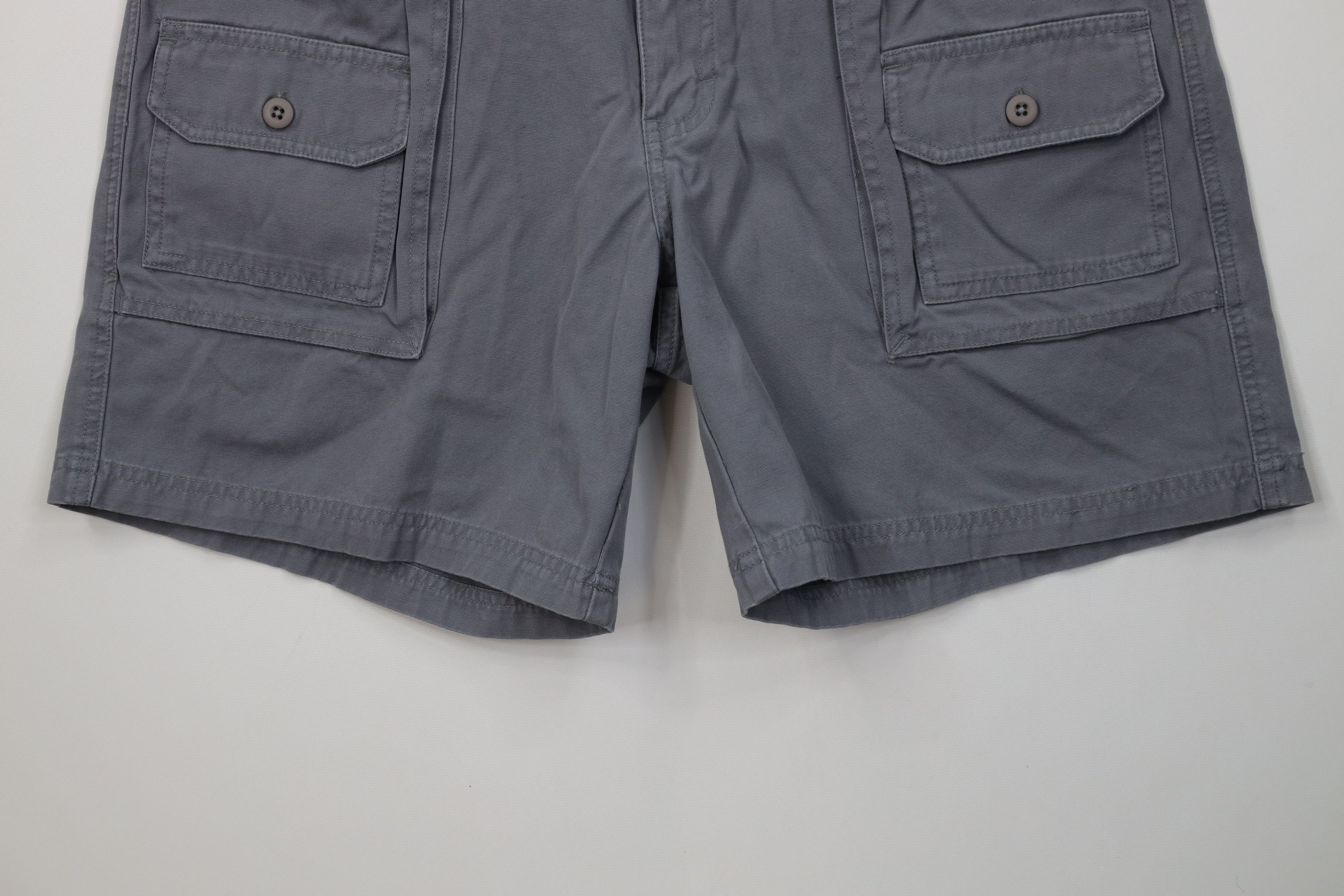 Cabelas Vintage Cabelas Above Knee 7 Pocket Cargo Trail Shorts Gray Size US 34 / EU 50 - 4 Thumbnail