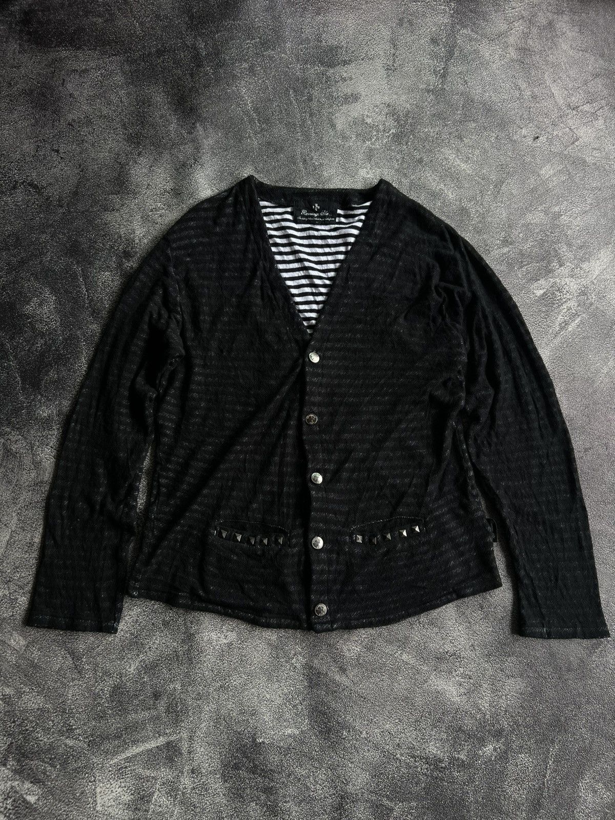 Japanese Brand Bernings Sho Stripe Cardigan Studed Size US L / EU 52-54 / 3 - 9 Thumbnail
