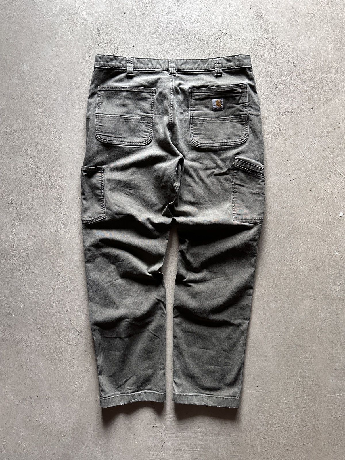 Carhartt × Vintage carhartt double knee workwear grey green carpenter pants Size US 38 / EU 54 - 2 Thumbnail