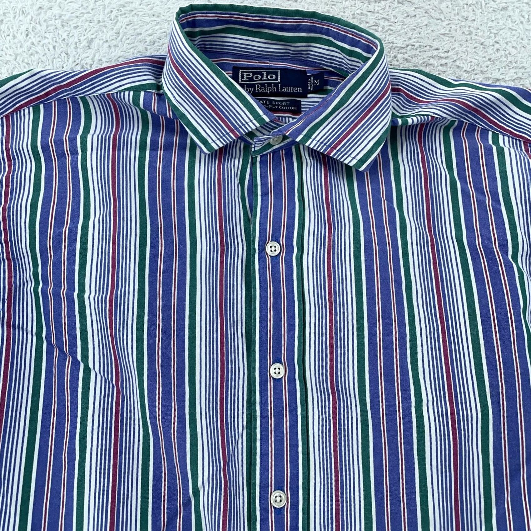 Polo Ralph Lauren Polo Ralph Lauren Shirt Men Medium Multicolor Striped Button-Up Collared Estate Sport Casual Short Sleeve? Size US M / EU 48-50 / 2 - 2 Thumbnail