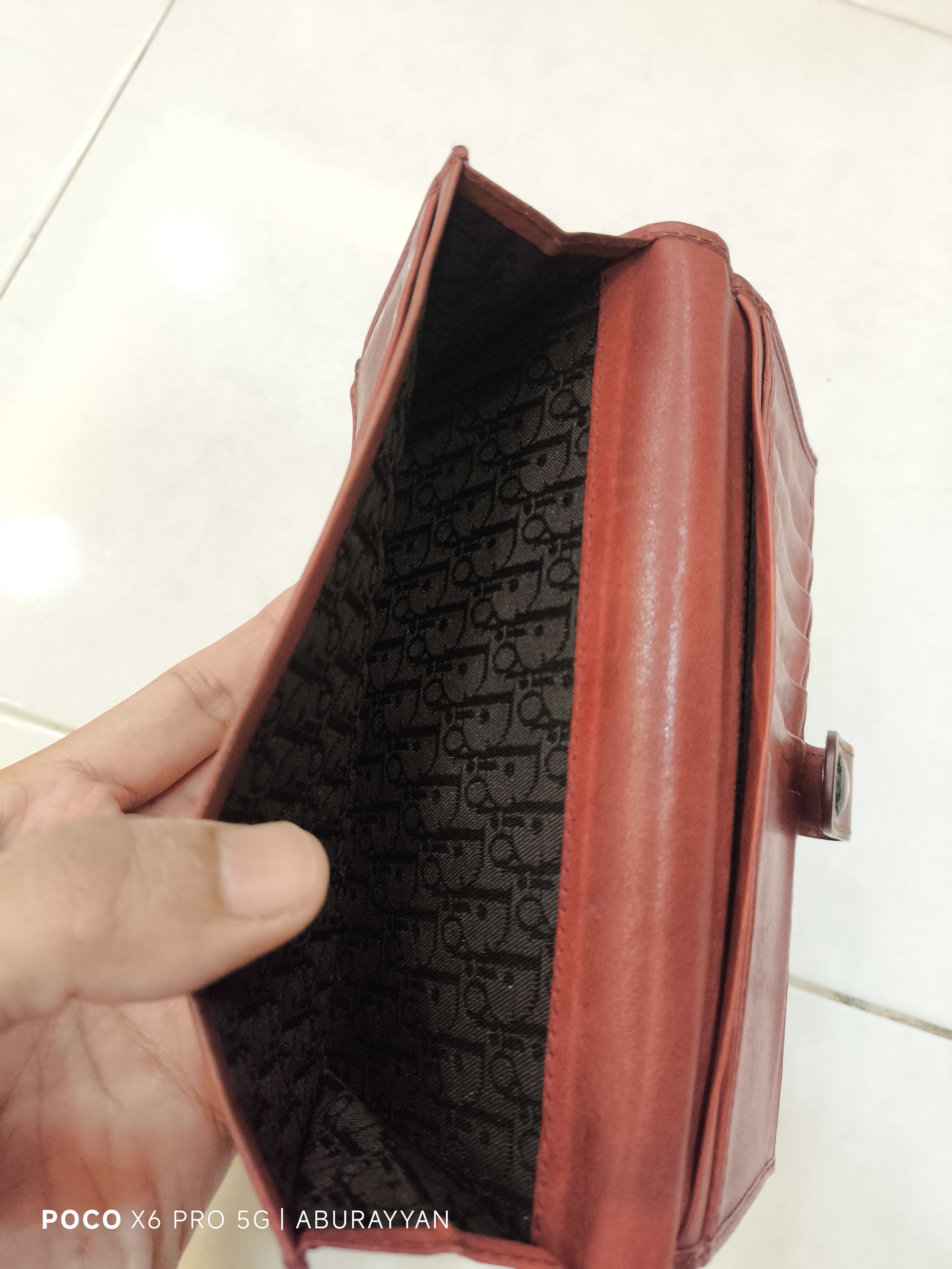 Dior Christian Dior Red Leather Vintage Gaucho Saddle Wallet Size ONE SIZE - 14 Thumbnail