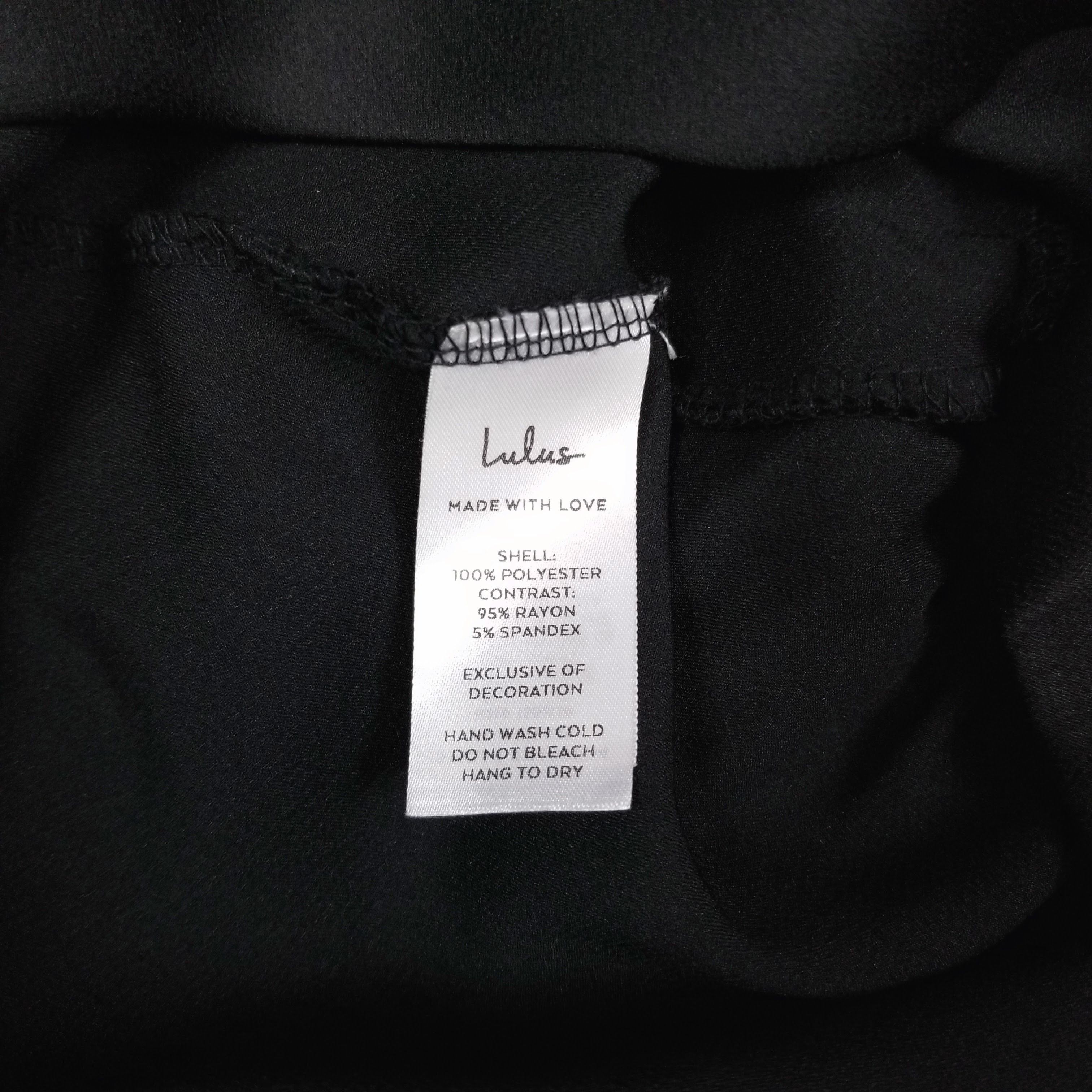 Lulus Glamorous Forever Black Rhinestone Strap Cowl Neck Bodysuit Size S / US 4 / IT 40 - 10 Thumbnail