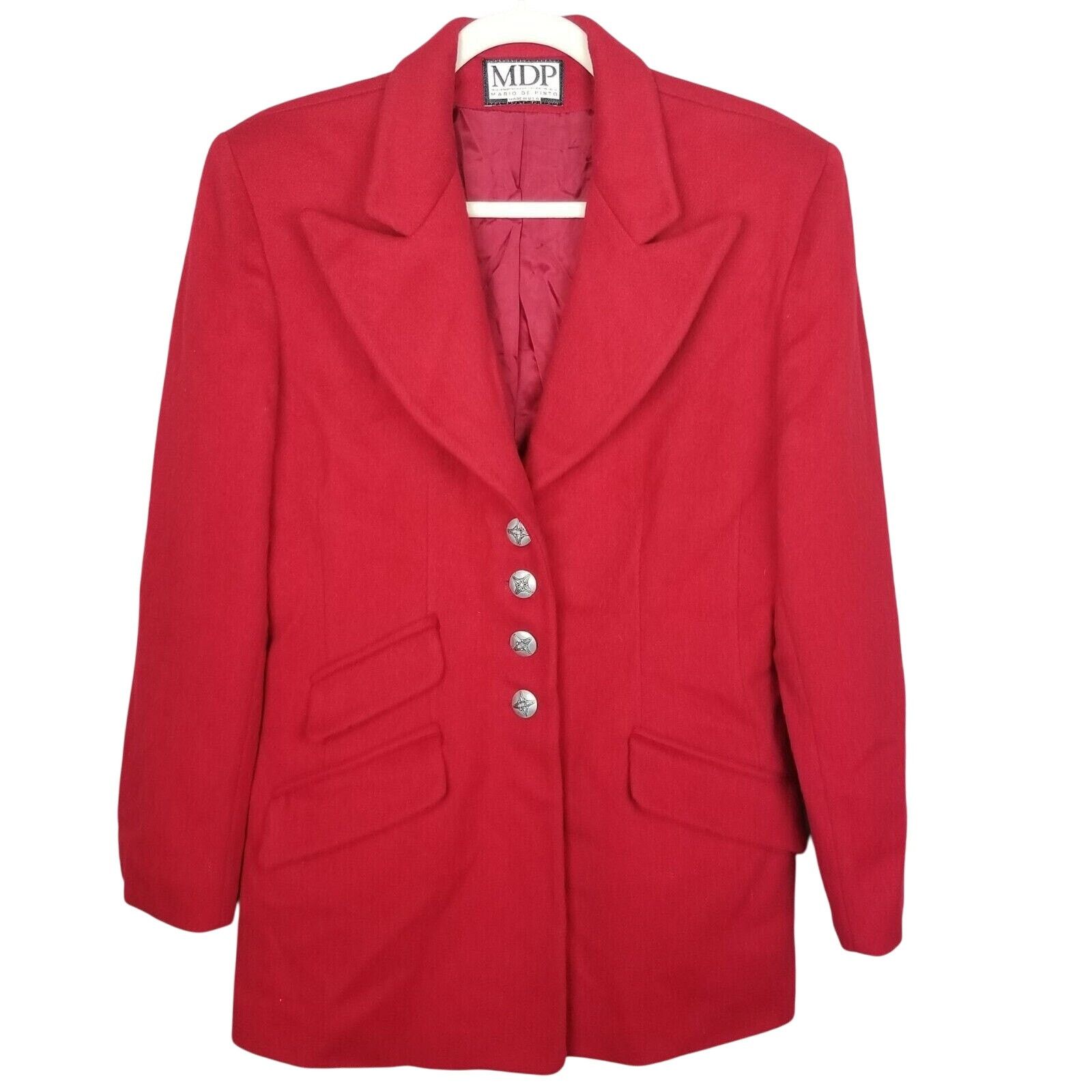 Marie Oliver Vintage Mario De Pinto Womens Wool Blazer Holiday Xmas Size L / US 10 / IT 46 - 1 Thumbnail