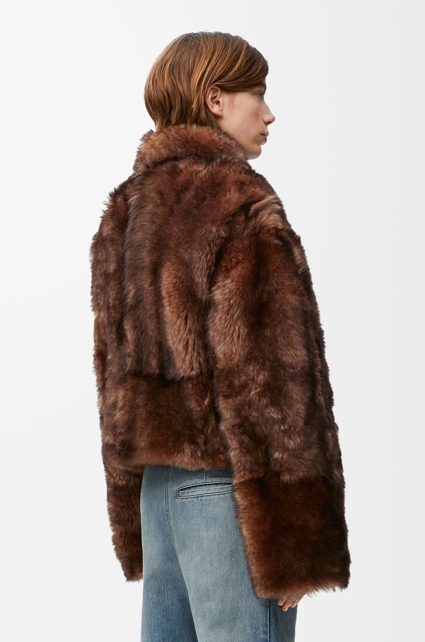 Loewe o1loc1c0525 Jacket in Shearling in Brown/Orange Size M / US 6-8 / IT 42-44 - 4 Thumbnail