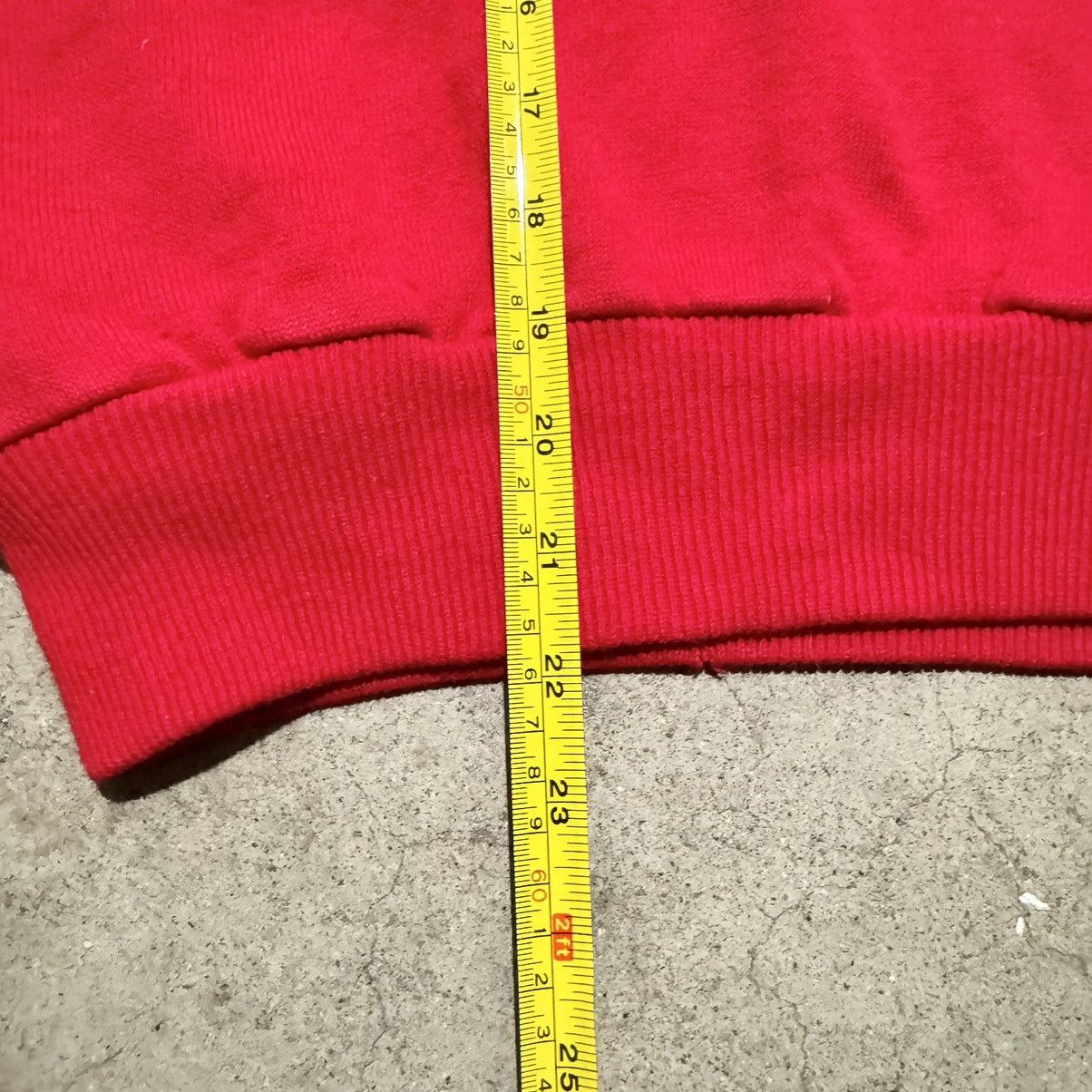 Vintage VINTAGE 80s RED ACRYLIC HOODIE! Size US M / EU 48-50 / 2 - 10 Thumbnail