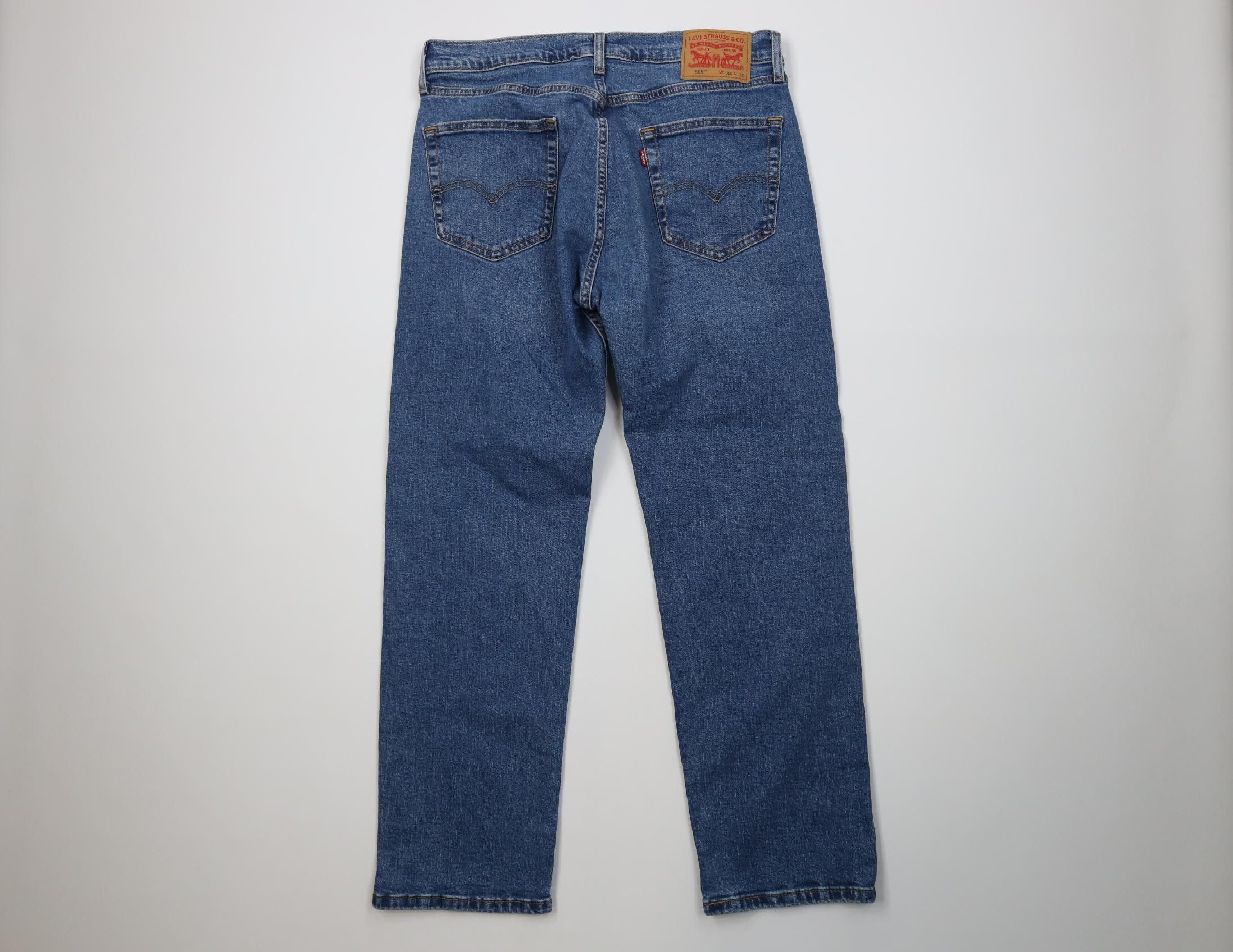 Levi's Vintage Y2K Levis 505 Regular Straight Leg Denim Jeans Blue Size US 34 / EU 50 - 8 Thumbnail