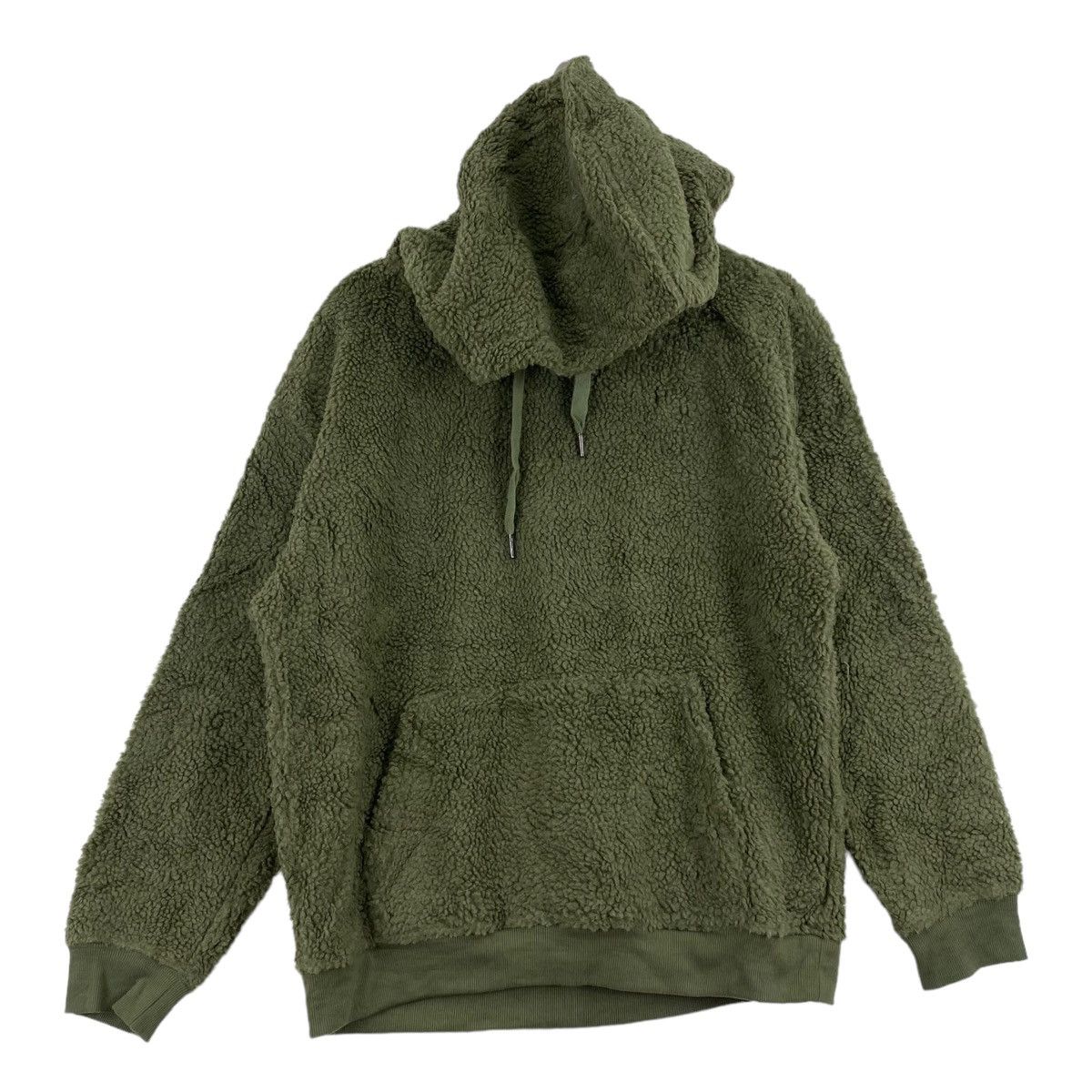 ABAHOUSE ABAHOUSE Japanese Brand Deep Pile Sherpa Plain Khaki Hoodie Size US L / EU 52-54 / 3 - 1 Thumbnail