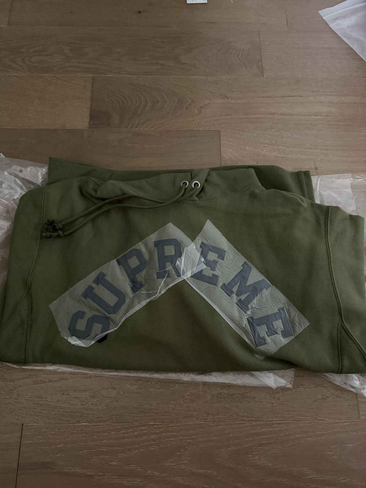 Champion × Supreme Supreme Champion Hooded Sweatshirt Hoodie SS25 Olive Size M Size US M / EU 48-50 / 2 - 4 Thumbnail