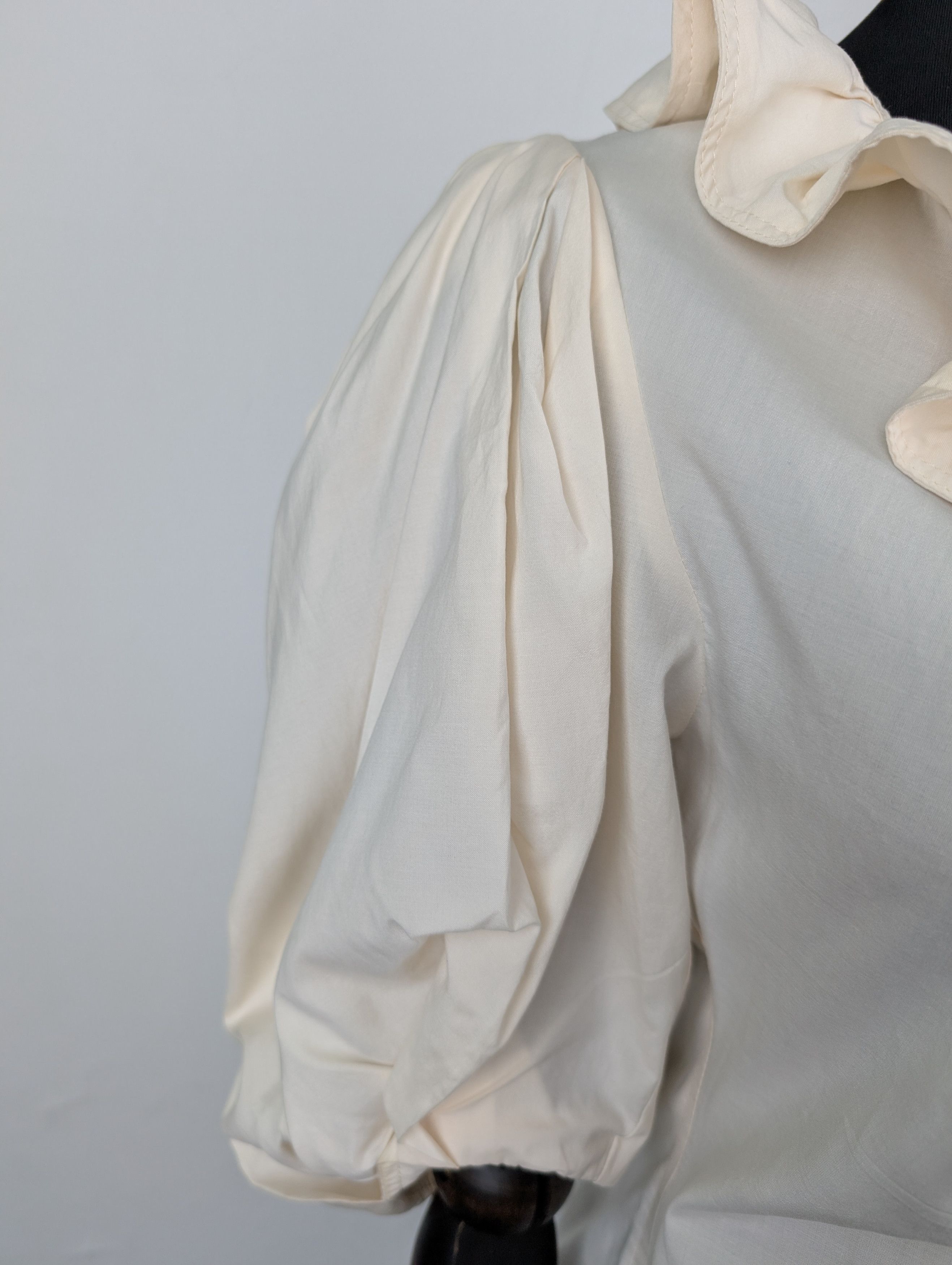 Isabel Marant Isabel Marant Beige Short Sleeve Blouse With Puff Sleeves Size XS / US 0-2 / IT 36-38 - 5 Thumbnail