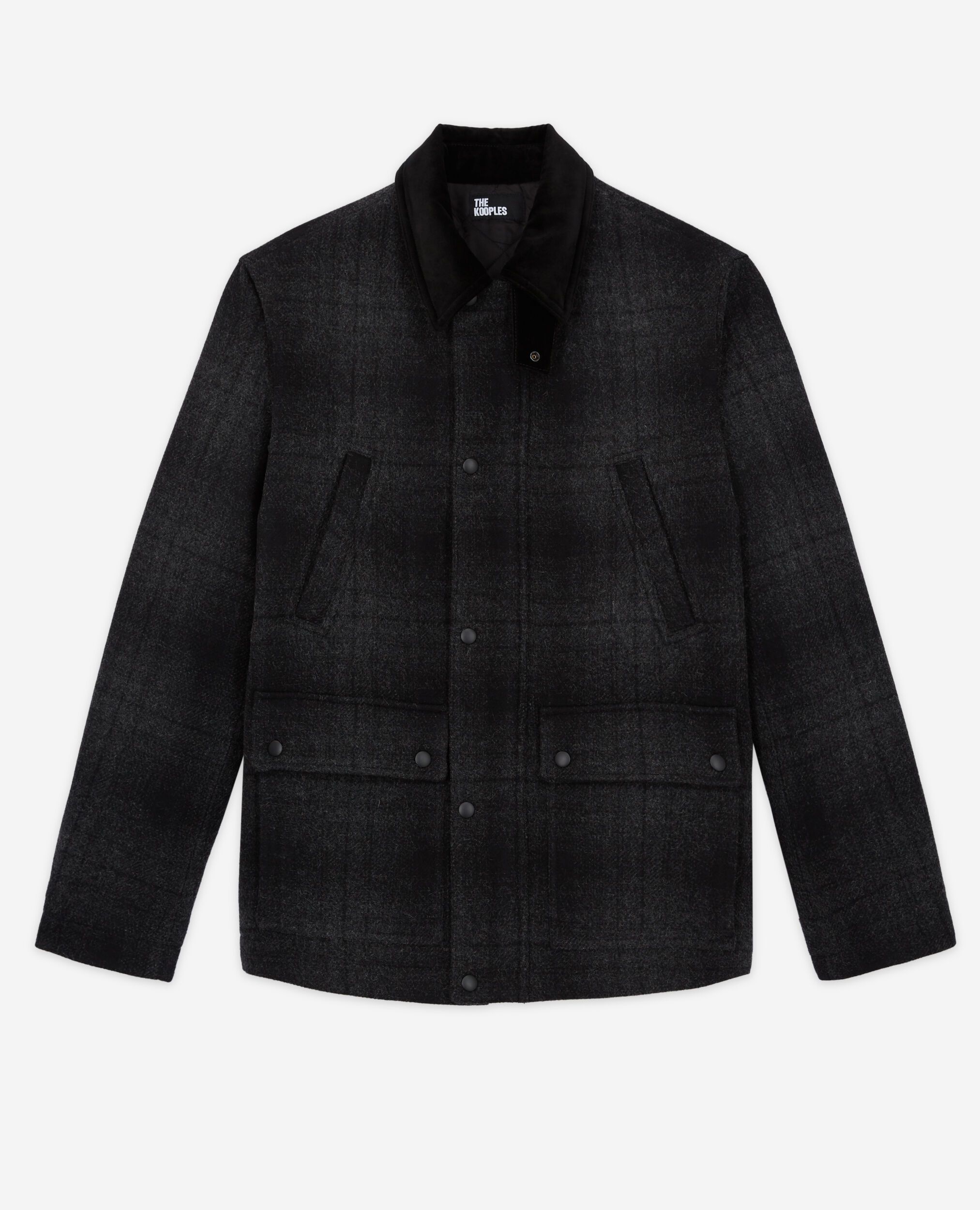 The Kooples Gray Checkered Wool Jacket Size US M / EU 48-50 / 2 - 6 Thumbnail
