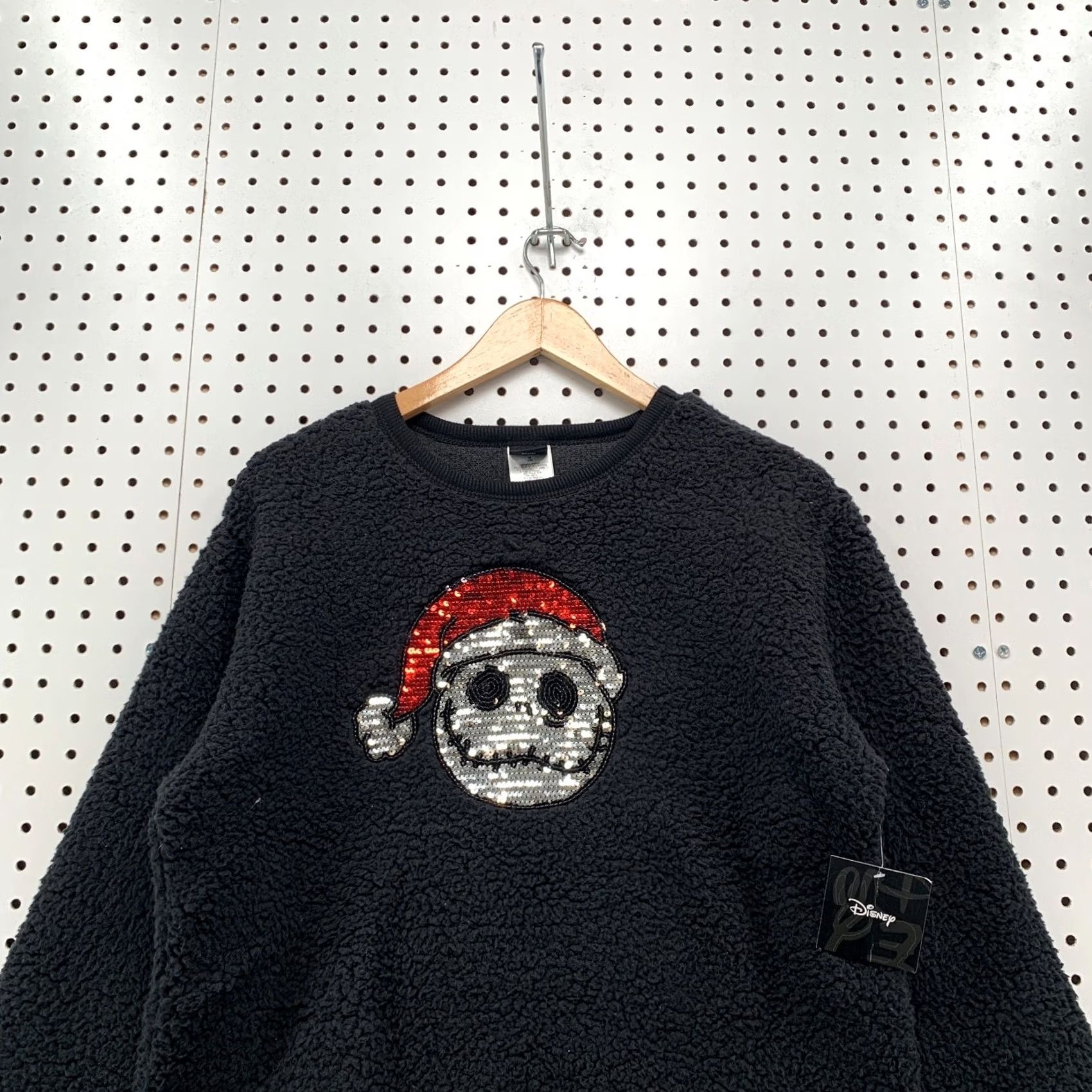 Disney Disney Nightmare Before Christmas Fleece Sherpa Sweater Womens Medium 21x22 Black Crew Neck Pullover Christmas Toys & Games Disney Princesses Womens Size M / US 6-8 / IT 42-44 - 7 Thumbnail