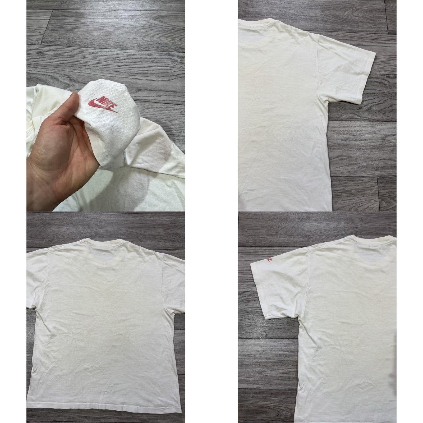 Nike VINTAGE Nike T-Shirt White Cotton 1990s 90s Chicago Bulls Jordan M Mens Short Sleeve Single Stitch Shirt Size US M / EU 48-50 / 2 - 9 Thumbnail