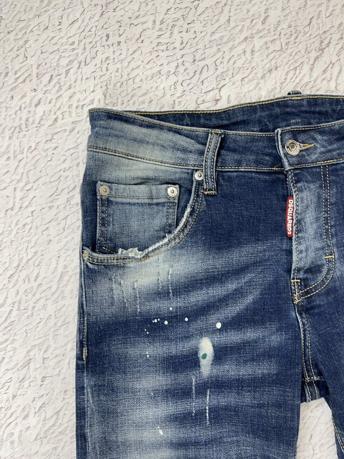 Dsquared2 Dsquared2 blue faded paint distressed punk revolution jeans Size US 32 / EU 48 - 7 Thumbnail