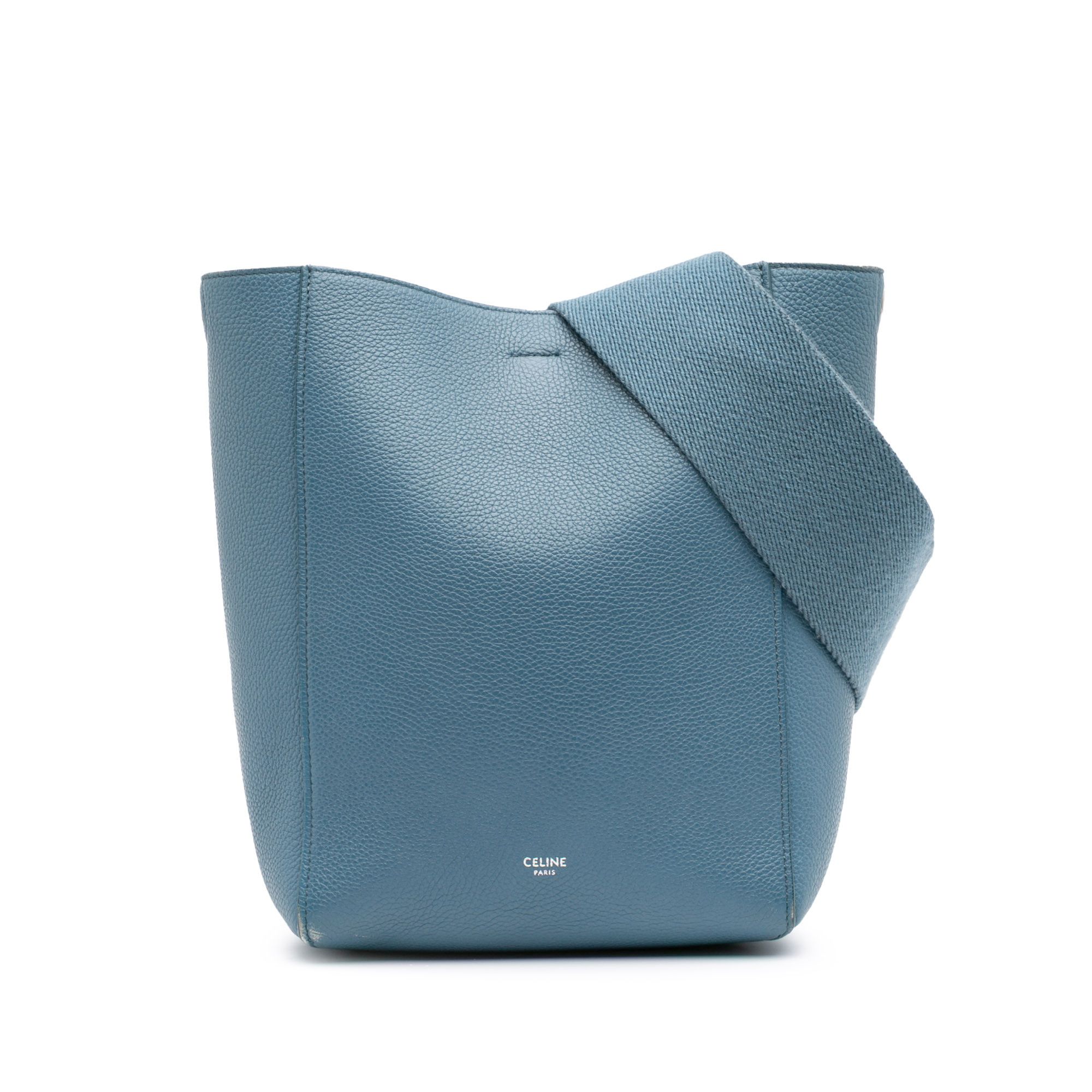 Celine Small Soft Grained Calfskin Seau Sangle Bucket Bag