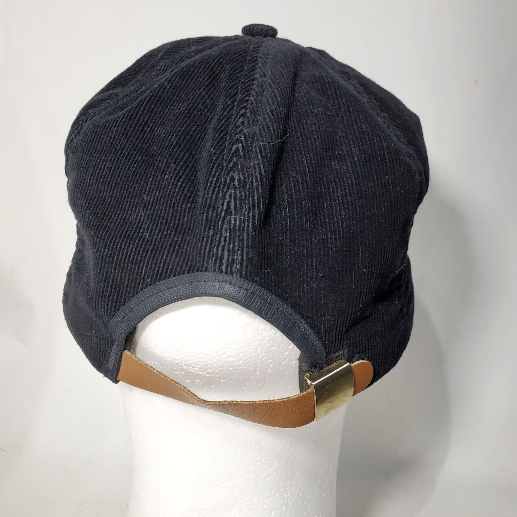 Harley Davidson VINTAGE Harley Davidson Hat Black Corduroy Gold Corded Eagle Embroidered 80s USA Size ONE SIZE - 5 Thumbnail