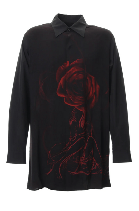 Yohji Yamamoto Yohji Yamamoto Pour Homme - Back Open Rose Print