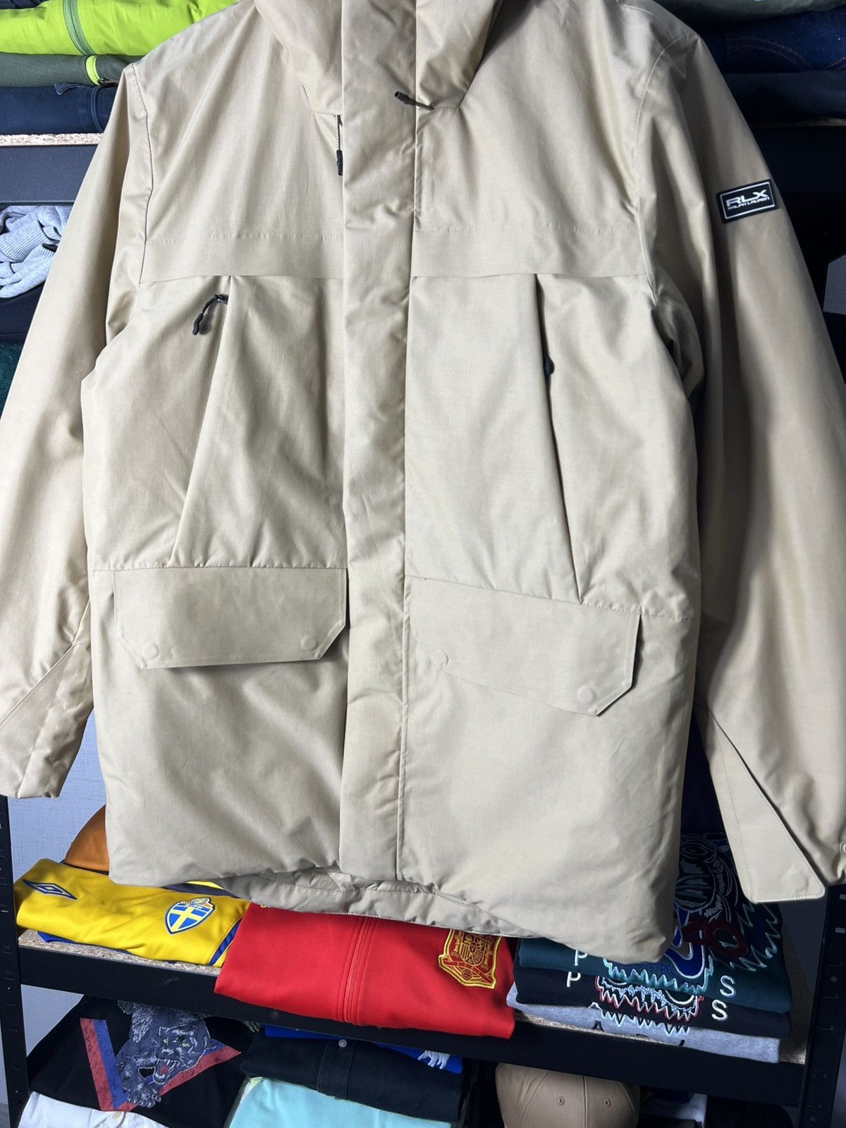 Polo Ralph Lauren 🧥 RLX Ralph Lauren Water-Repellent Faille Hooded Jacket Y2K Size US M / EU 48-50 / 2 - 3 Thumbnail