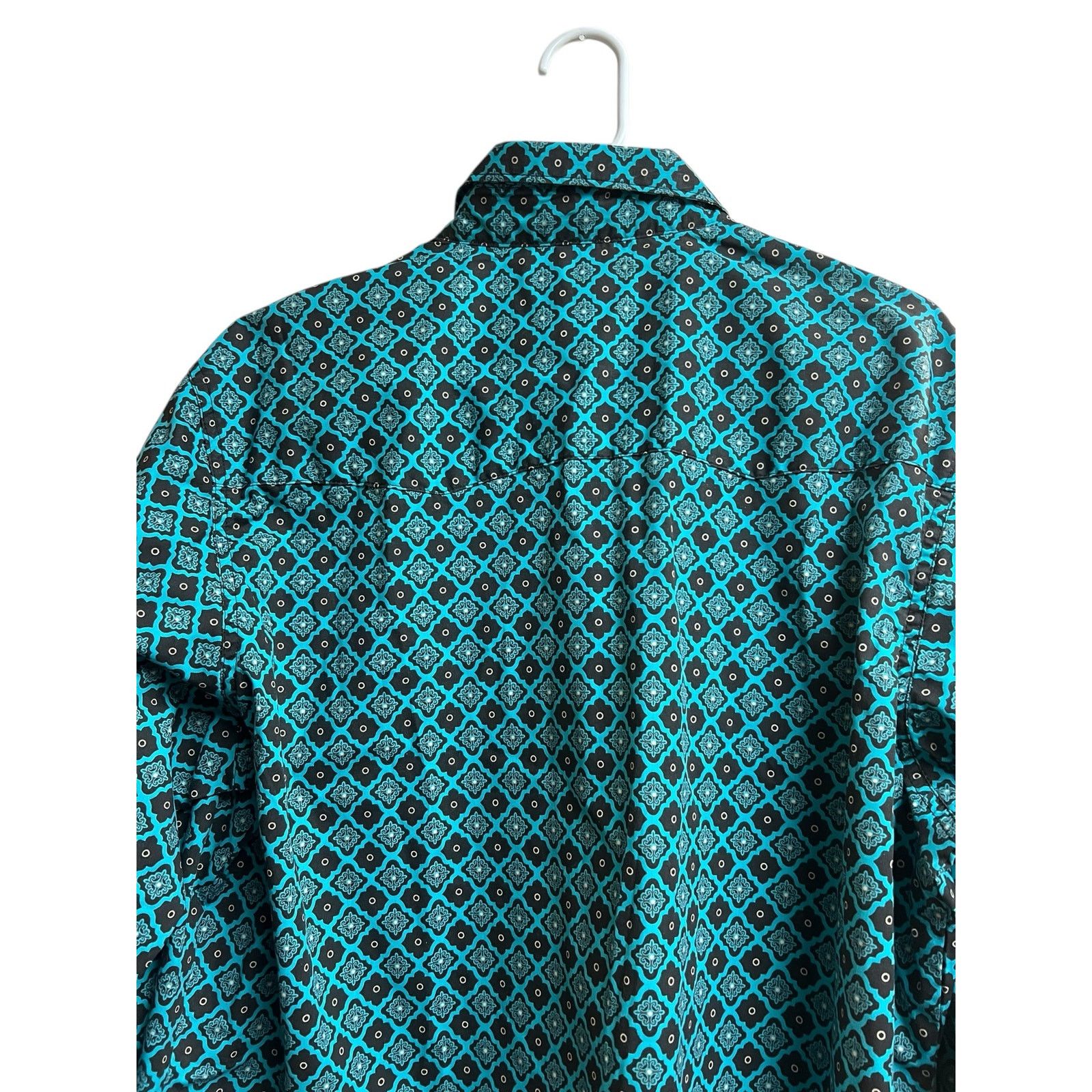 Wrangler Wrangler Wrancher Shirts Geometric Pattern Western XL Pearl Size US XL / EU 56 / 4 - 9 Thumbnail