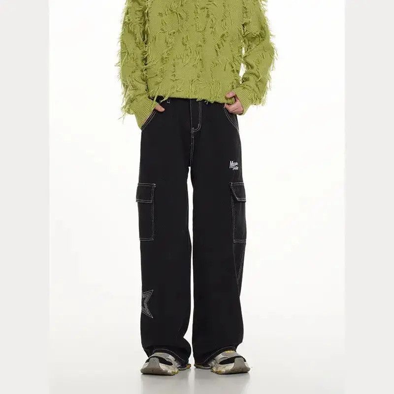 Japanese Brand Retro loose embroidered patchwork jeans Size US 32 / EU 48 - 4 Thumbnail