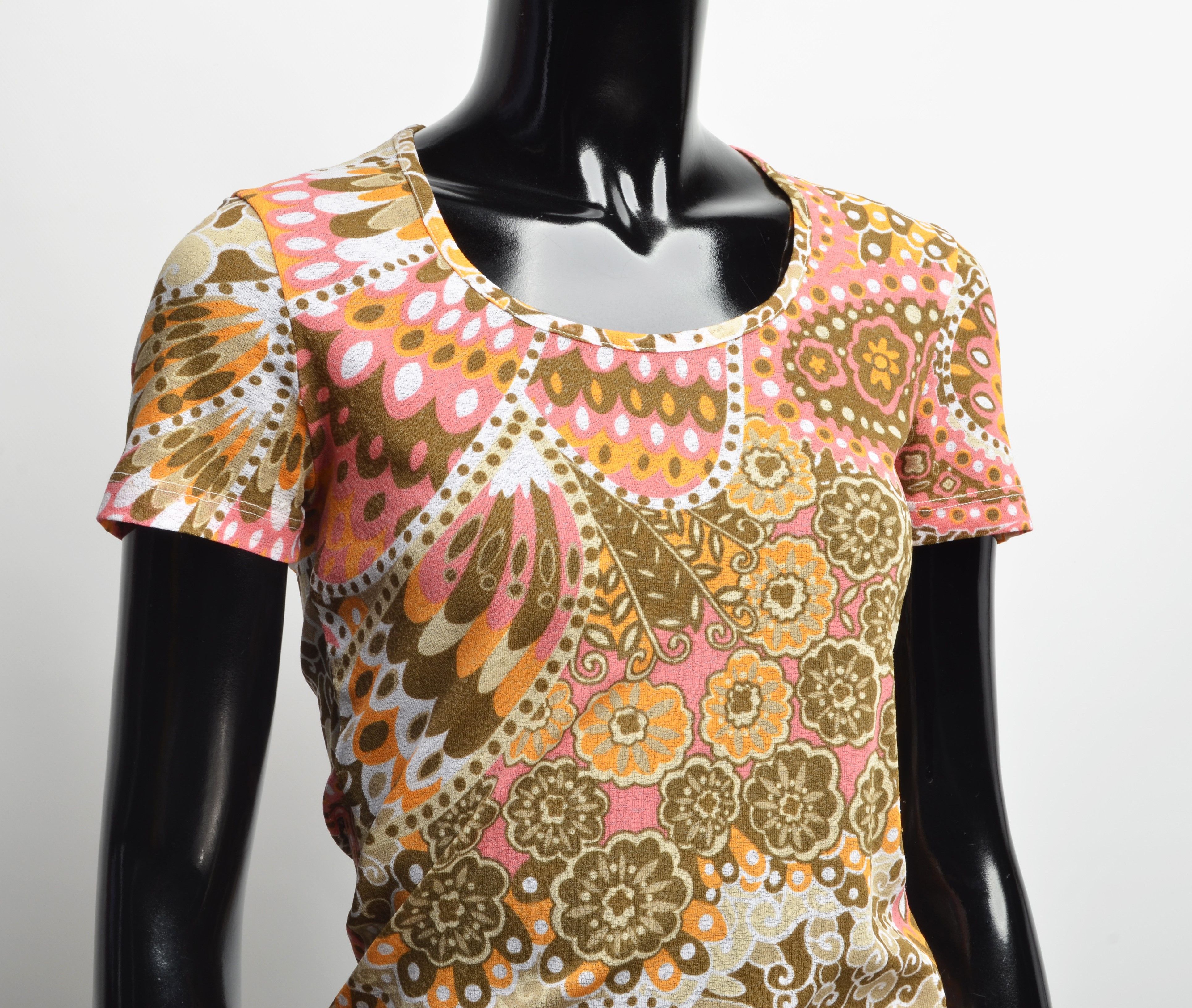 Other Vintage Gin Tonic Y2K Mesh Floral Paisley T-shirt Top Size S / US 4 / IT 40 - 2 Thumbnail