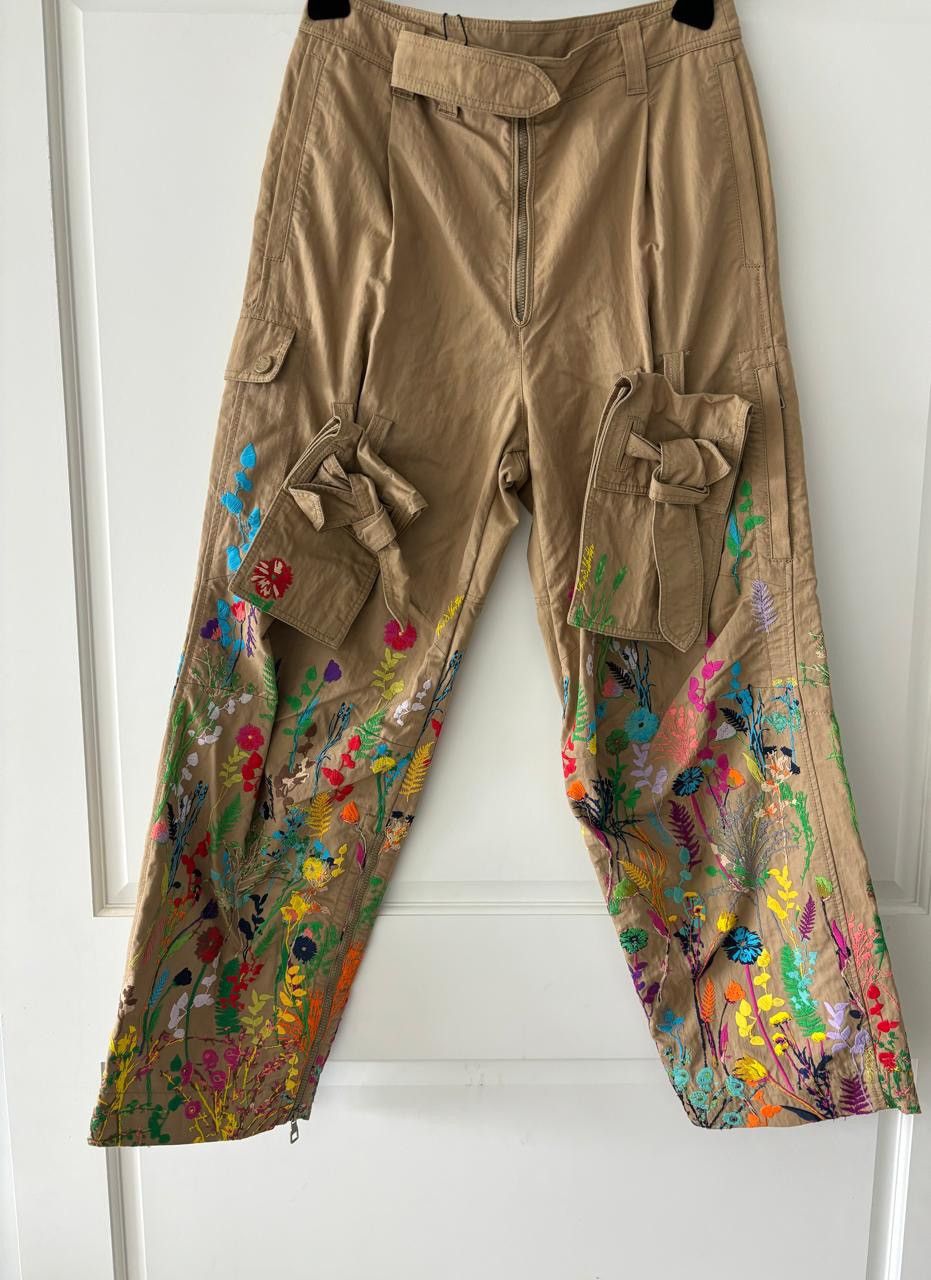 Louis Vuitton Louis Vuitton Flower Embroidered Cargo Pants Size US 34 / EU 50 - 3 Thumbnail