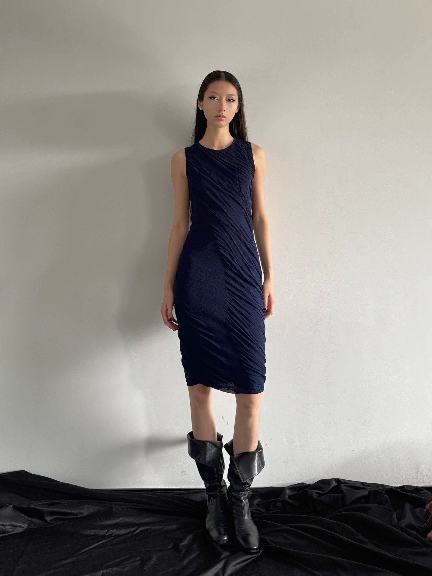 Other Italian Ink - Splattered Stretch Irregular Layered Dress 40 Size S / US 4 / IT 40 - 3 Thumbnail