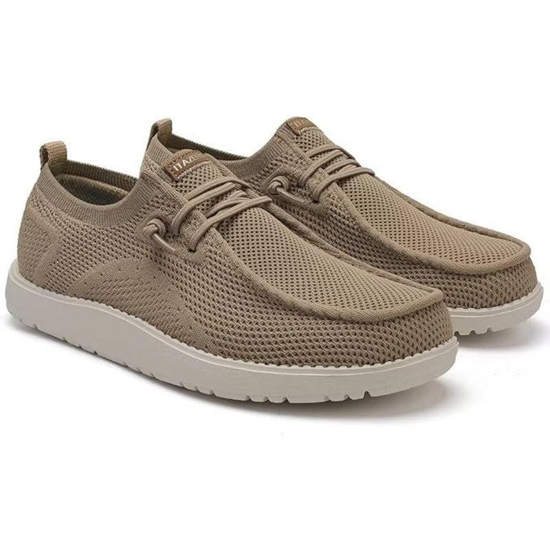 Other Itazero Women's 12W Wide Tan Canvas Slip-On Loafers Size US 12 / IT 42 - 1 Thumbnail