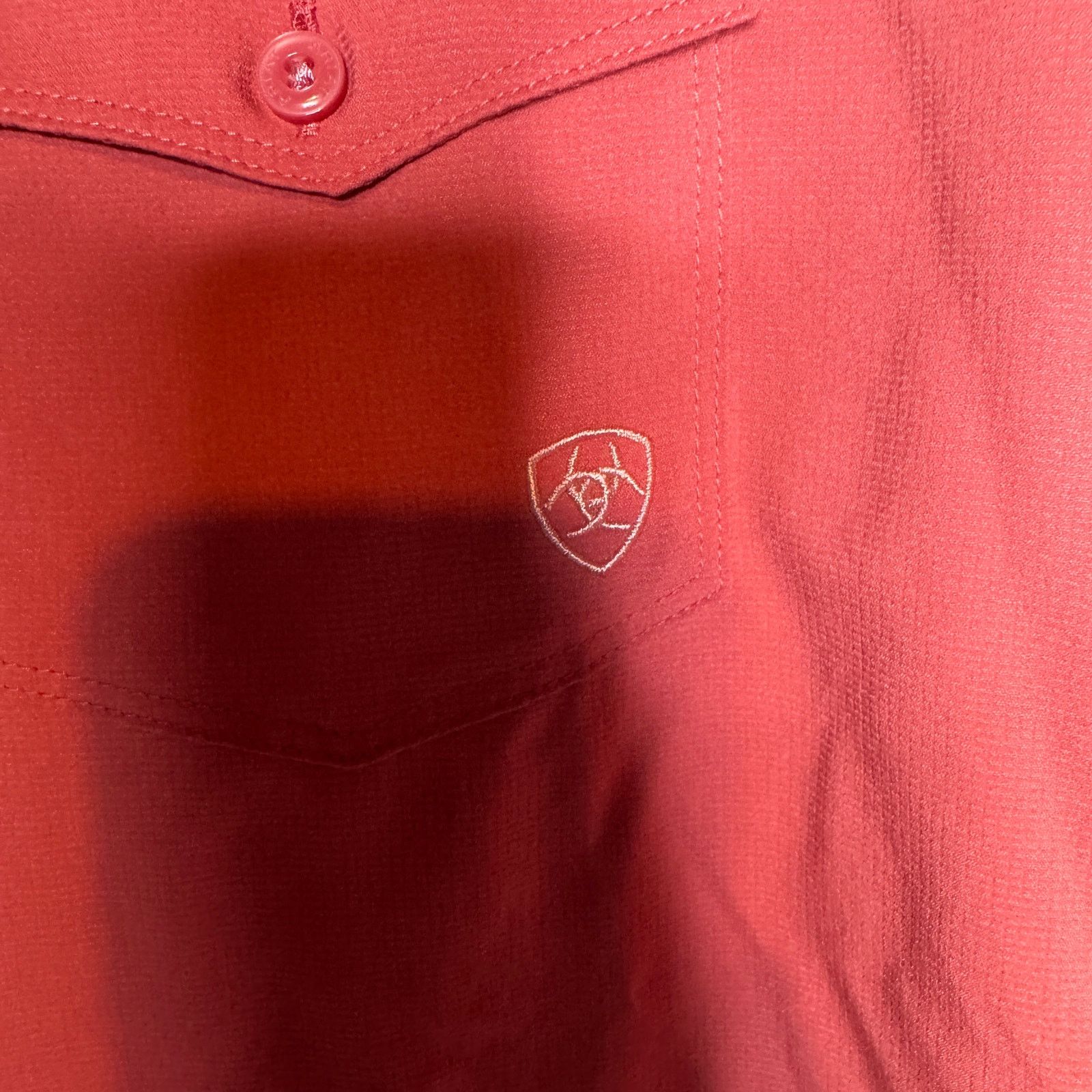 Ariat AriatTEK Short Sleeve Button Shirt Coral VentTEK Performance Size XL / US 12-14 / IT 48-50 - 3 Thumbnail